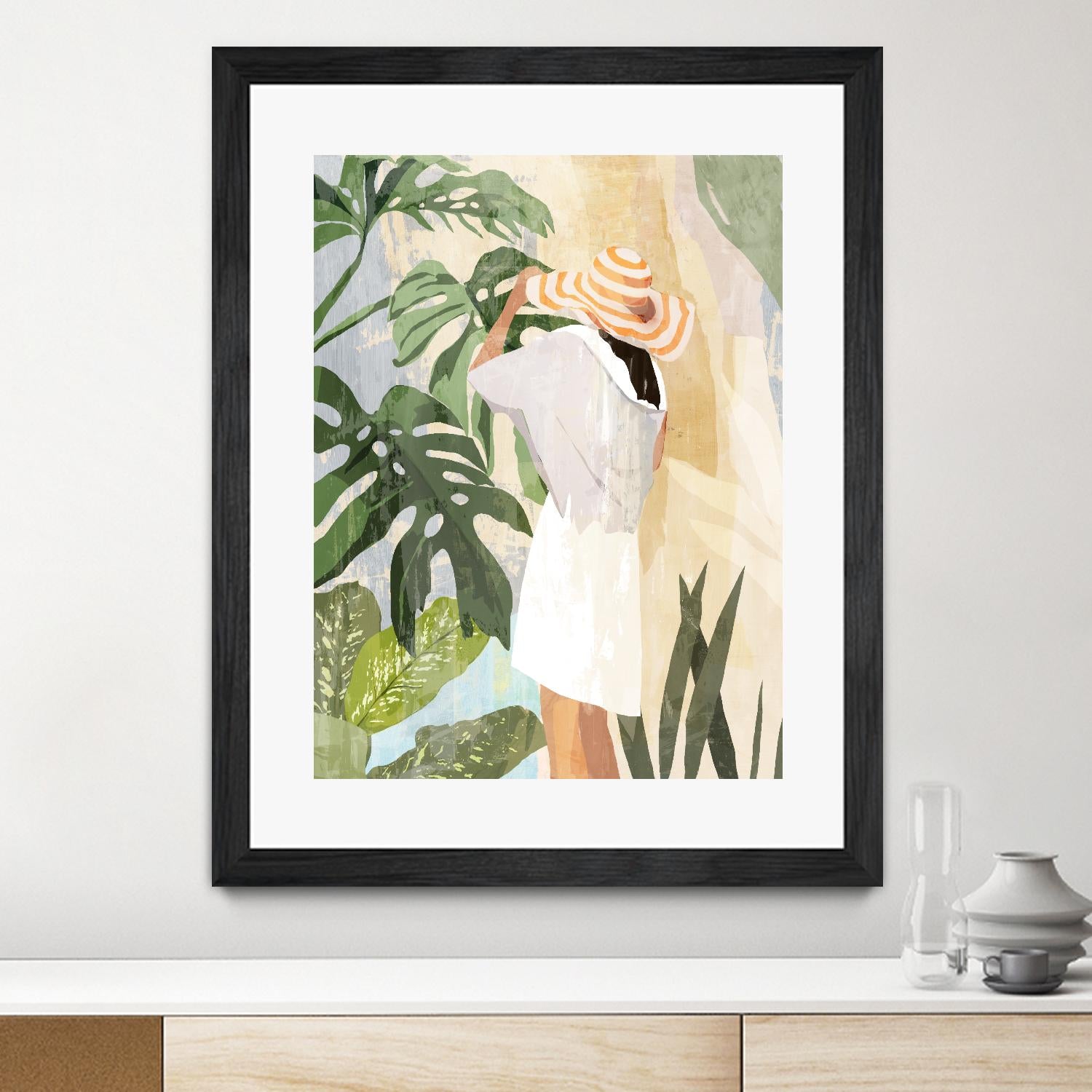 Plant Lady III by PI Studio on GIANT ART - green botanical tropical