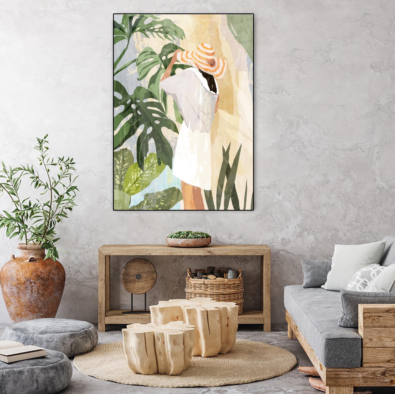 Plant Lady III by PI Studio on GIANT ART - green botanical tropical