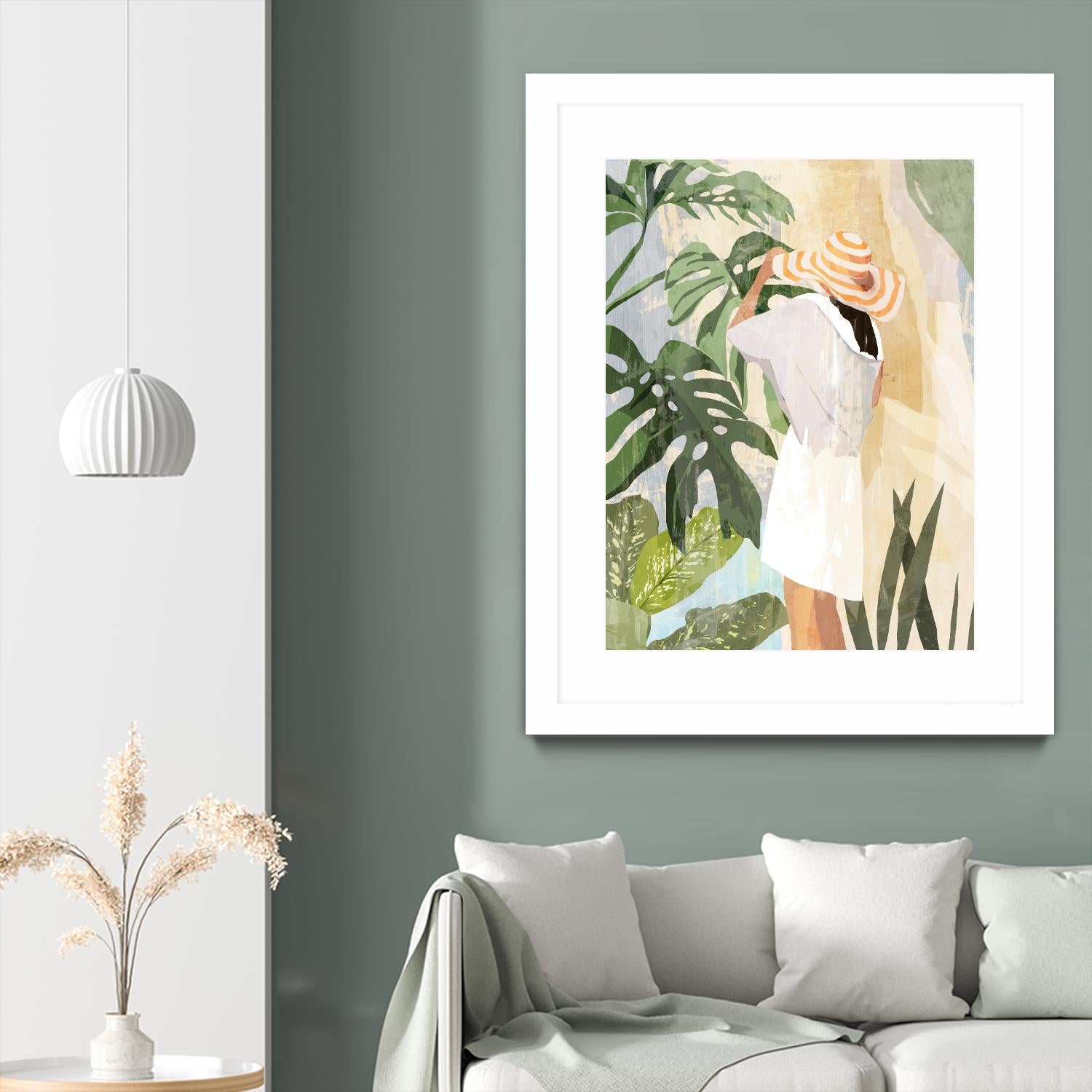 Plant Lady III by PI Studio on GIANT ART - green botanical tropical