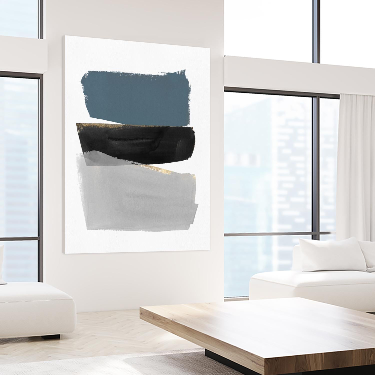 Stacked Blocks by PI Studio on GIANT ART - gold shapes rothko