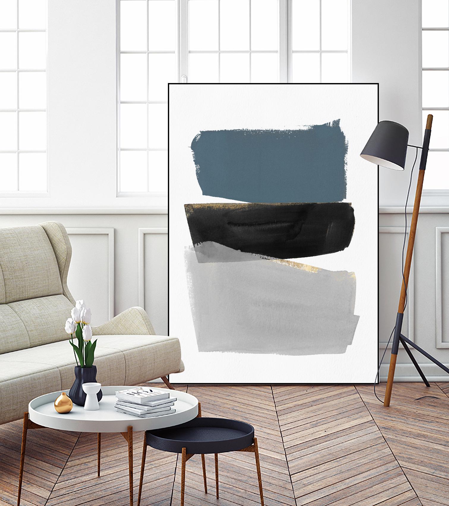 Stacked Blocks by PI Studio on GIANT ART - gold shapes rothko