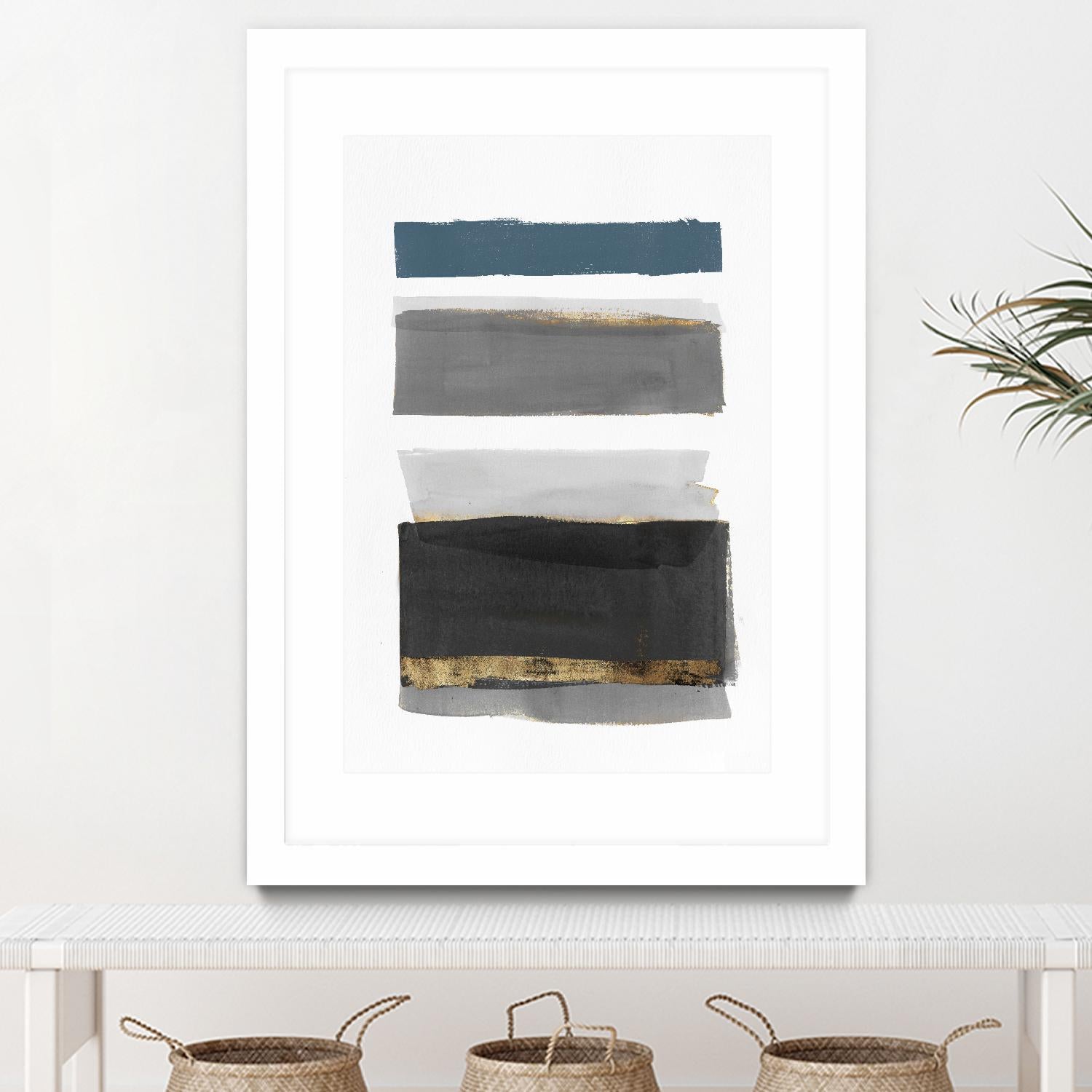 Stacked Stripes II by PI Studio on GIANT ART - gold shapes