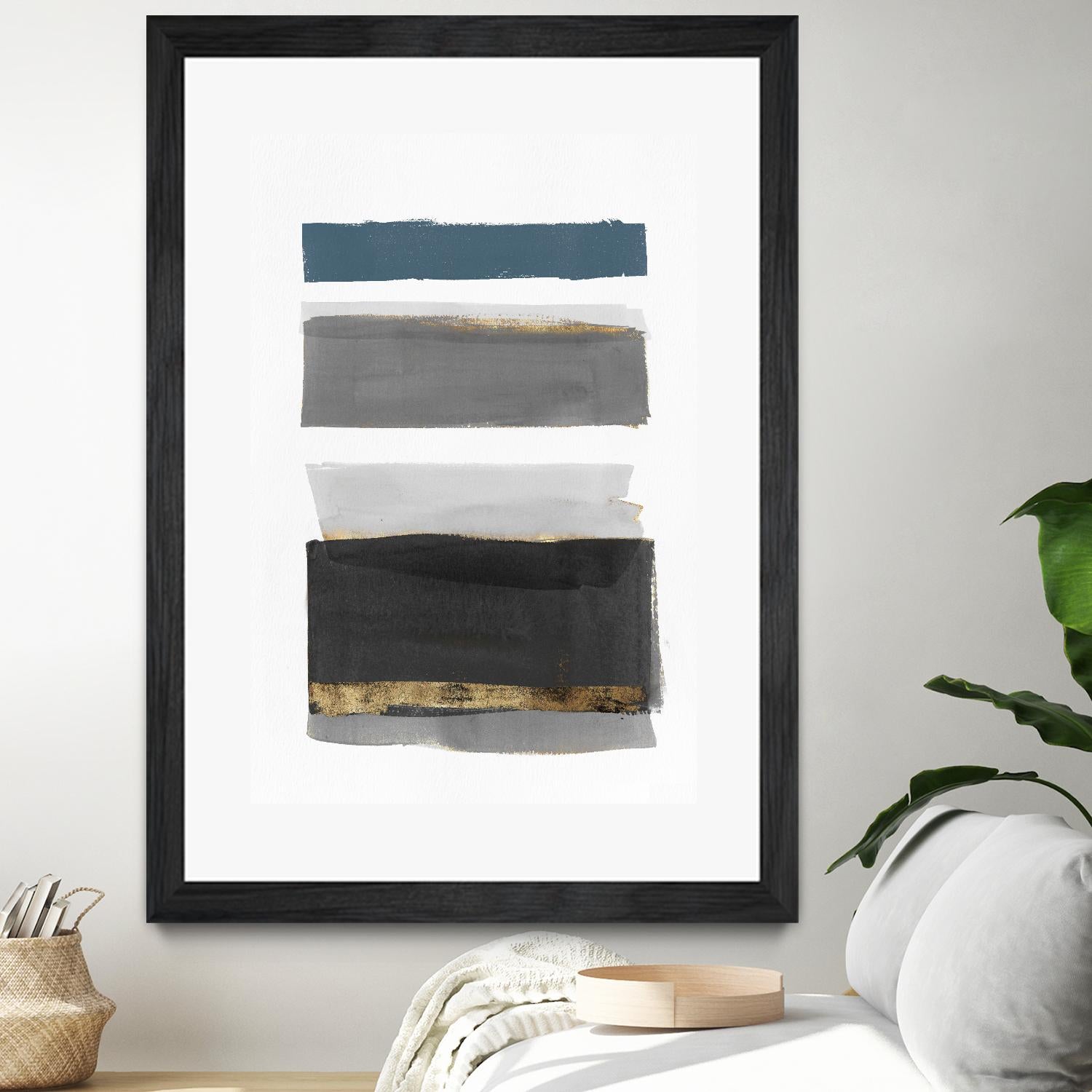 Stacked Stripes II by PI Studio on GIANT ART - gold shapes