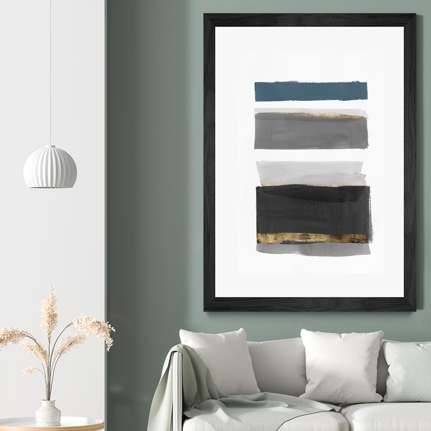 Stacked Stripes II by PI Studio on GIANT ART - gold shapes