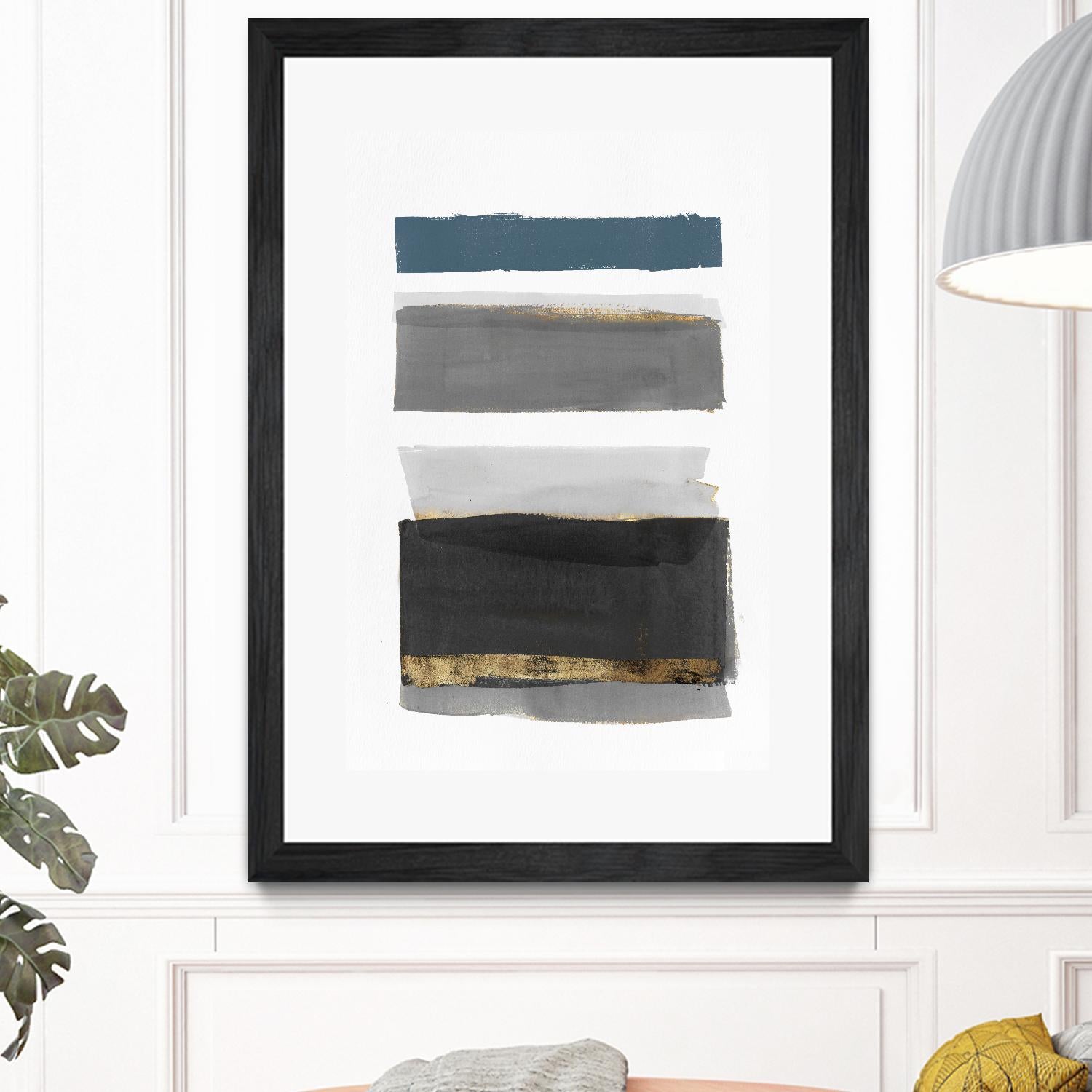 Stacked Stripes II by PI Studio on GIANT ART - gold shapes