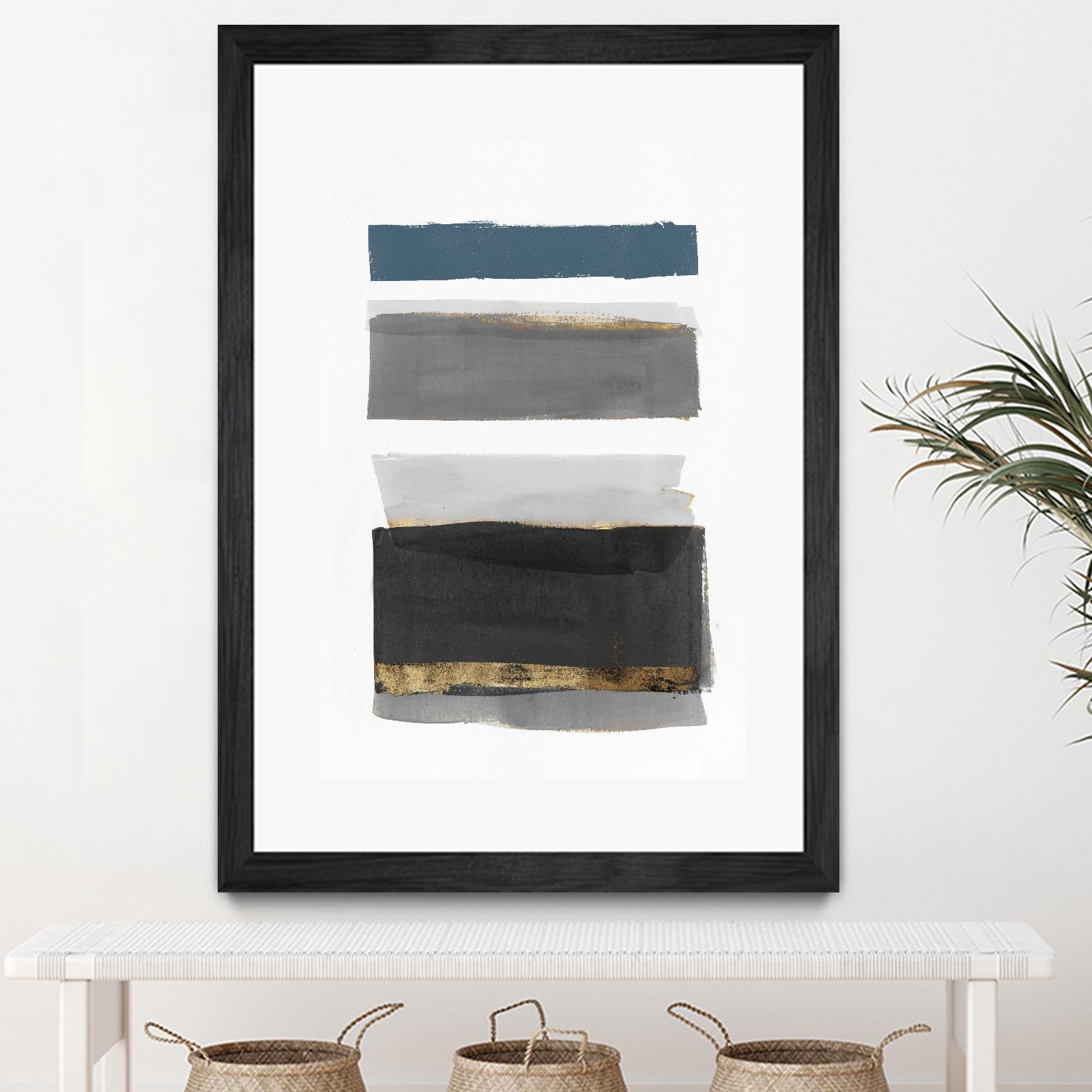 Stacked Stripes II by PI Studio on GIANT ART - gold shapes