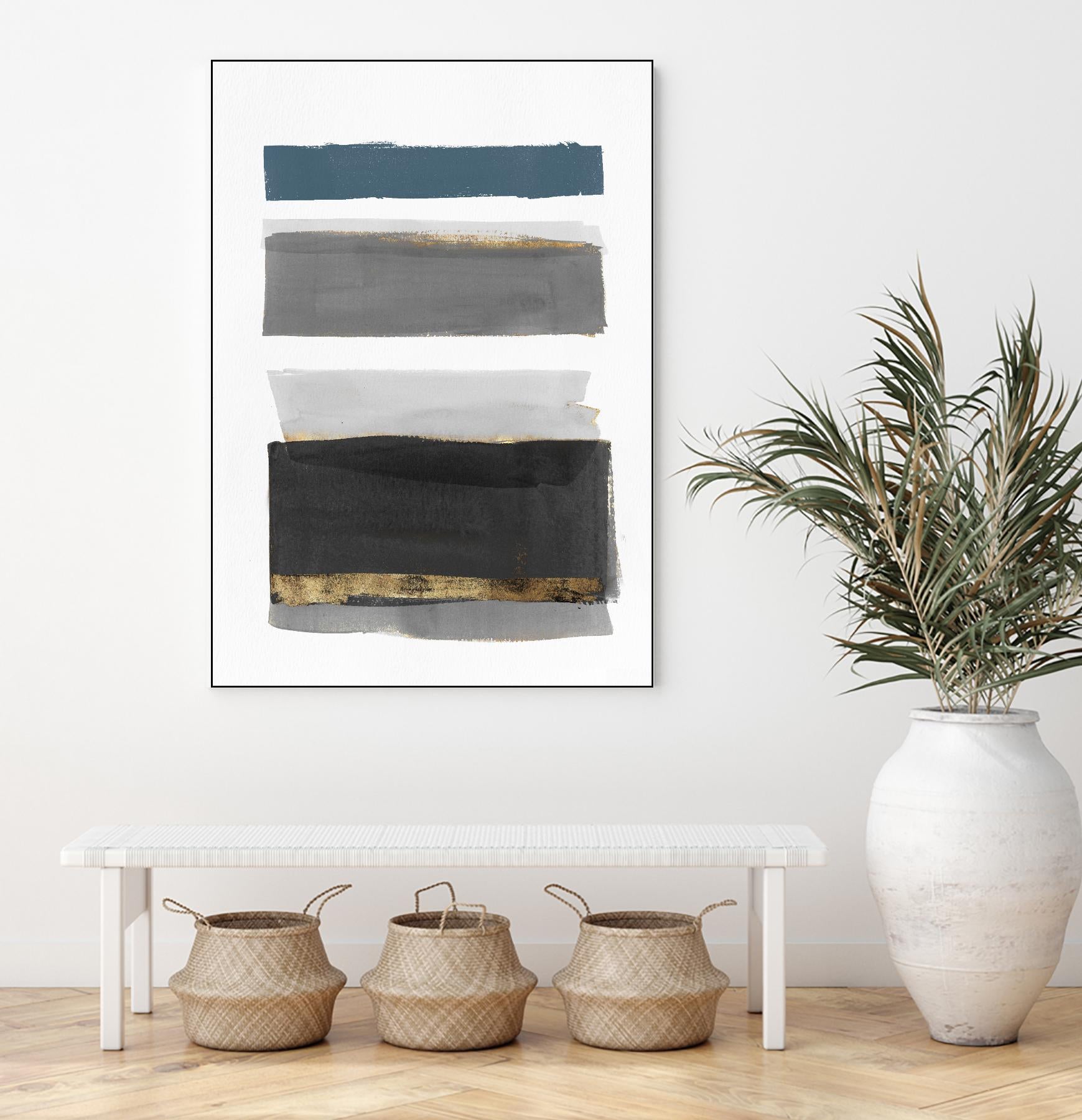 Stacked Stripes II by PI Studio on GIANT ART - gold shapes