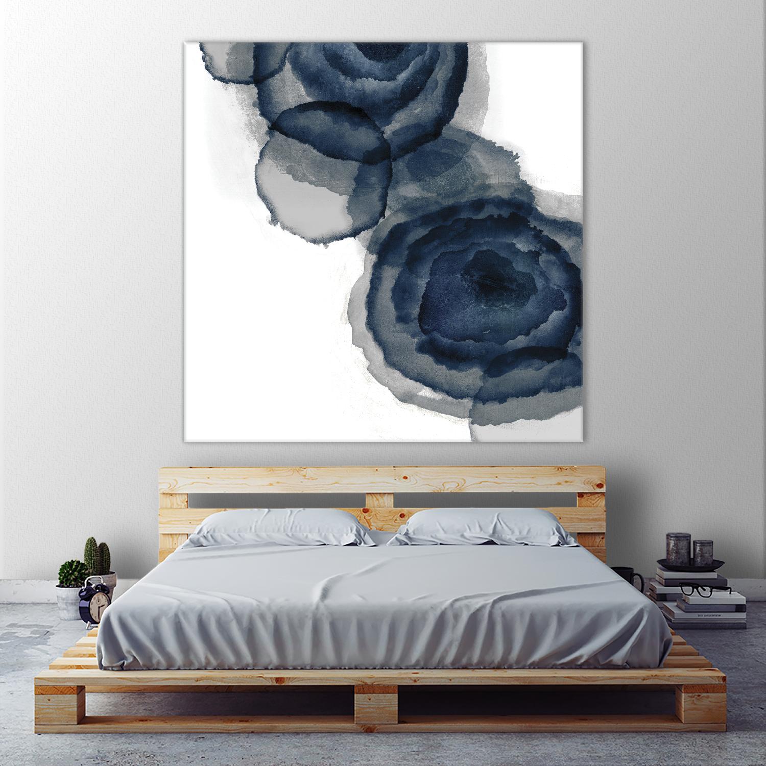 Blotted Ink I by Tom Reeves on GIANT ART - blue abstract