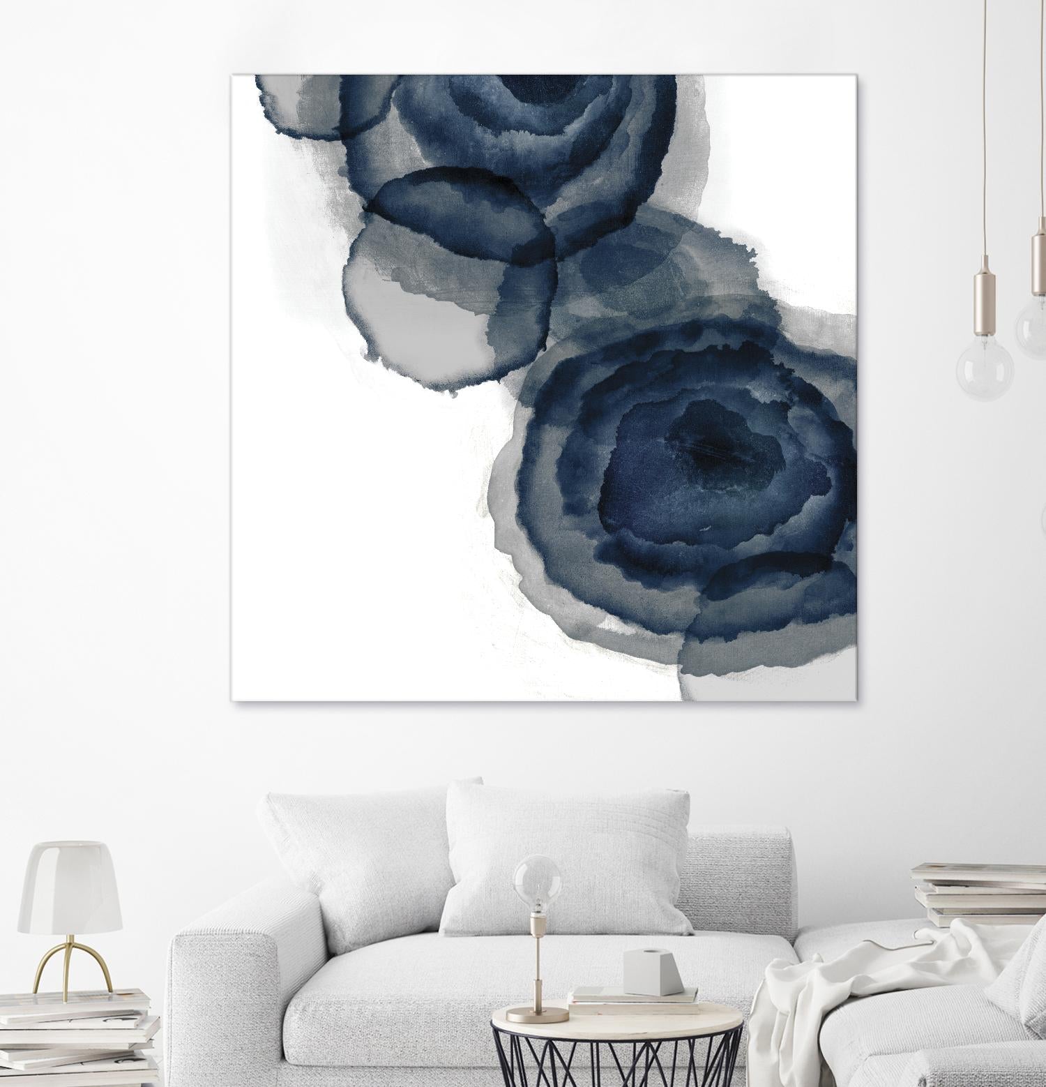 Blotted Ink I by Tom Reeves on GIANT ART - blue abstract