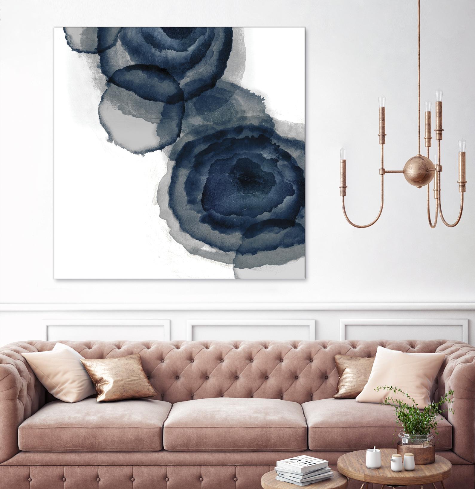 Blotted Ink I by Tom Reeves on GIANT ART - blue abstract