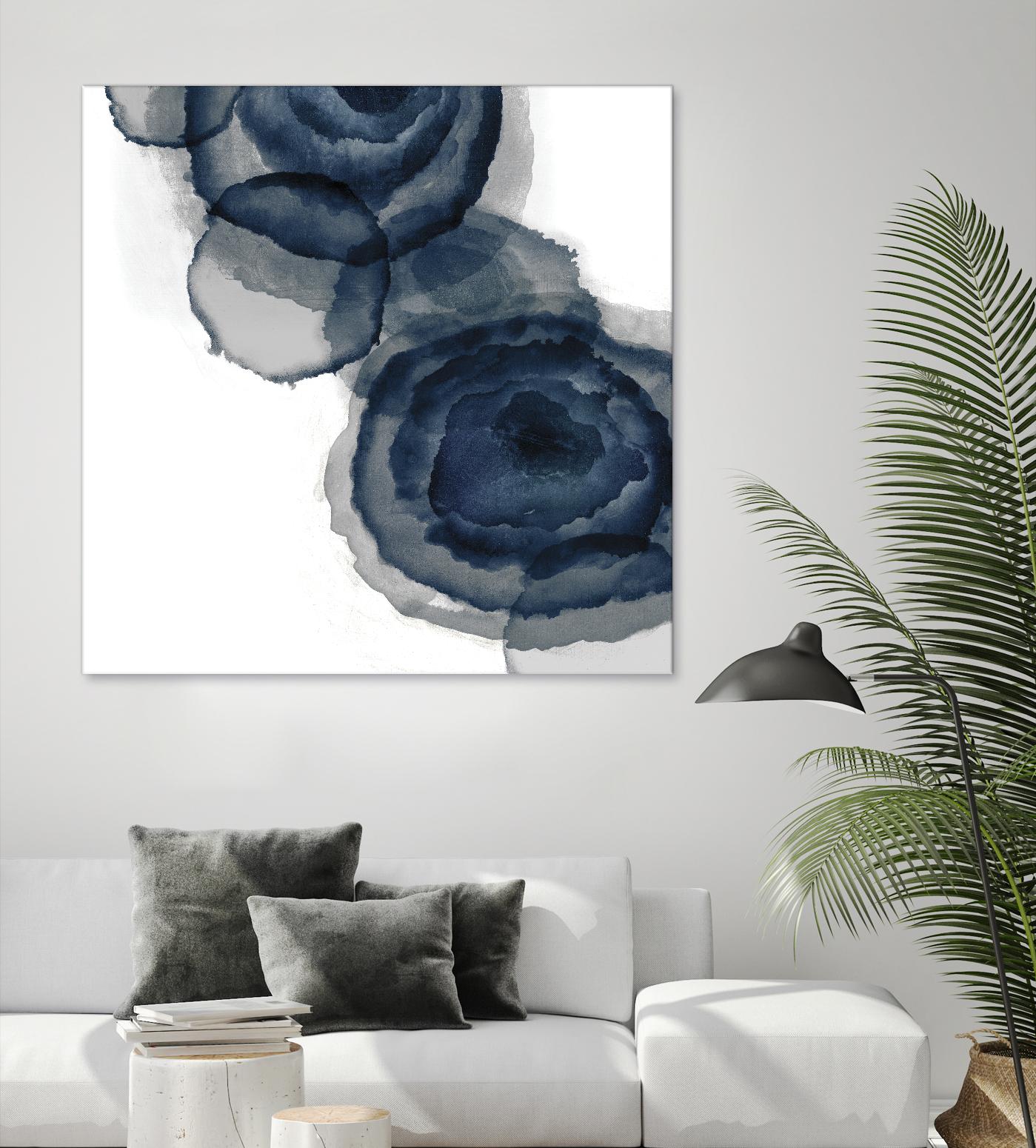 Blotted Ink I by Tom Reeves on GIANT ART - blue abstract