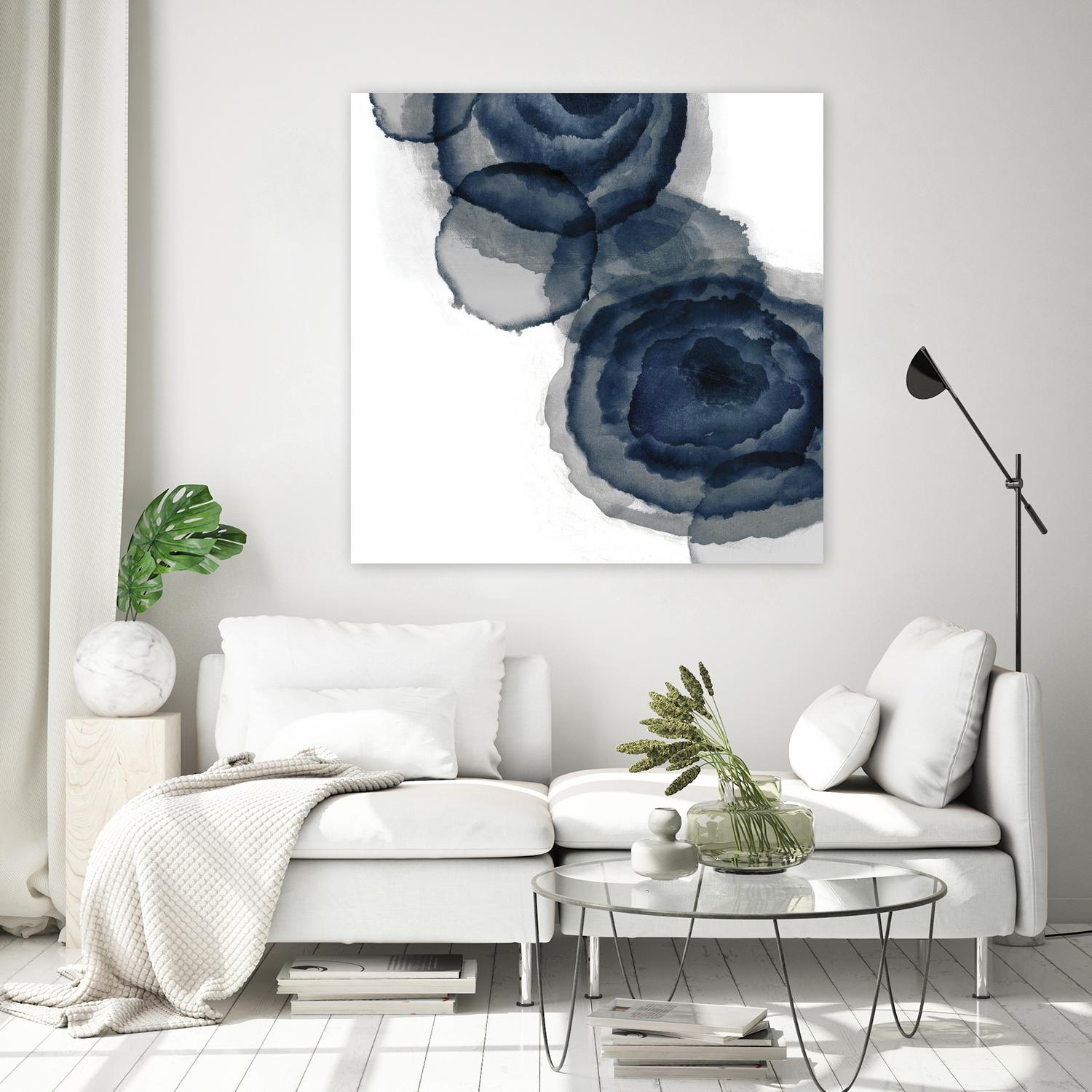 Blotted Ink I by Tom Reeves on GIANT ART - blue abstract