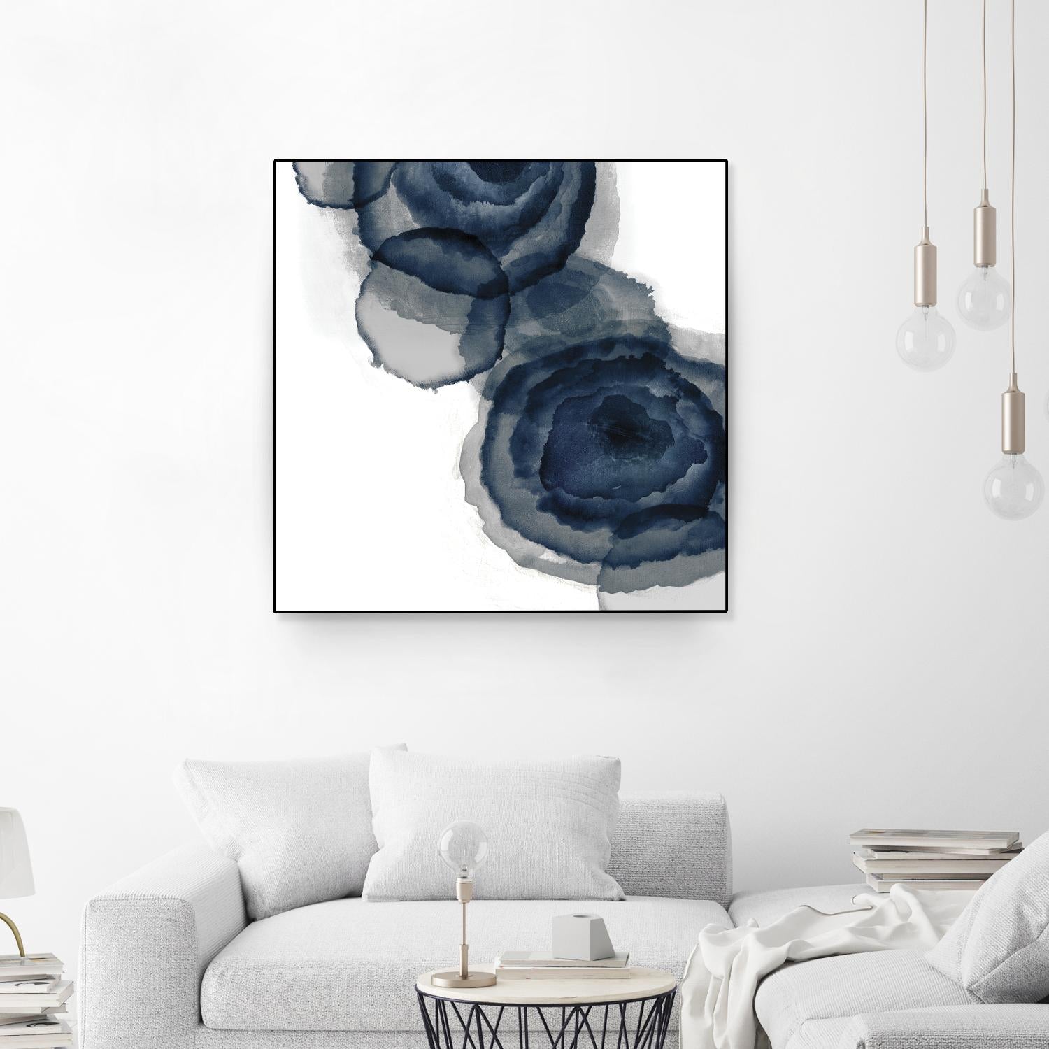 Blotted Ink I by Tom Reeves on GIANT ART - blue abstract