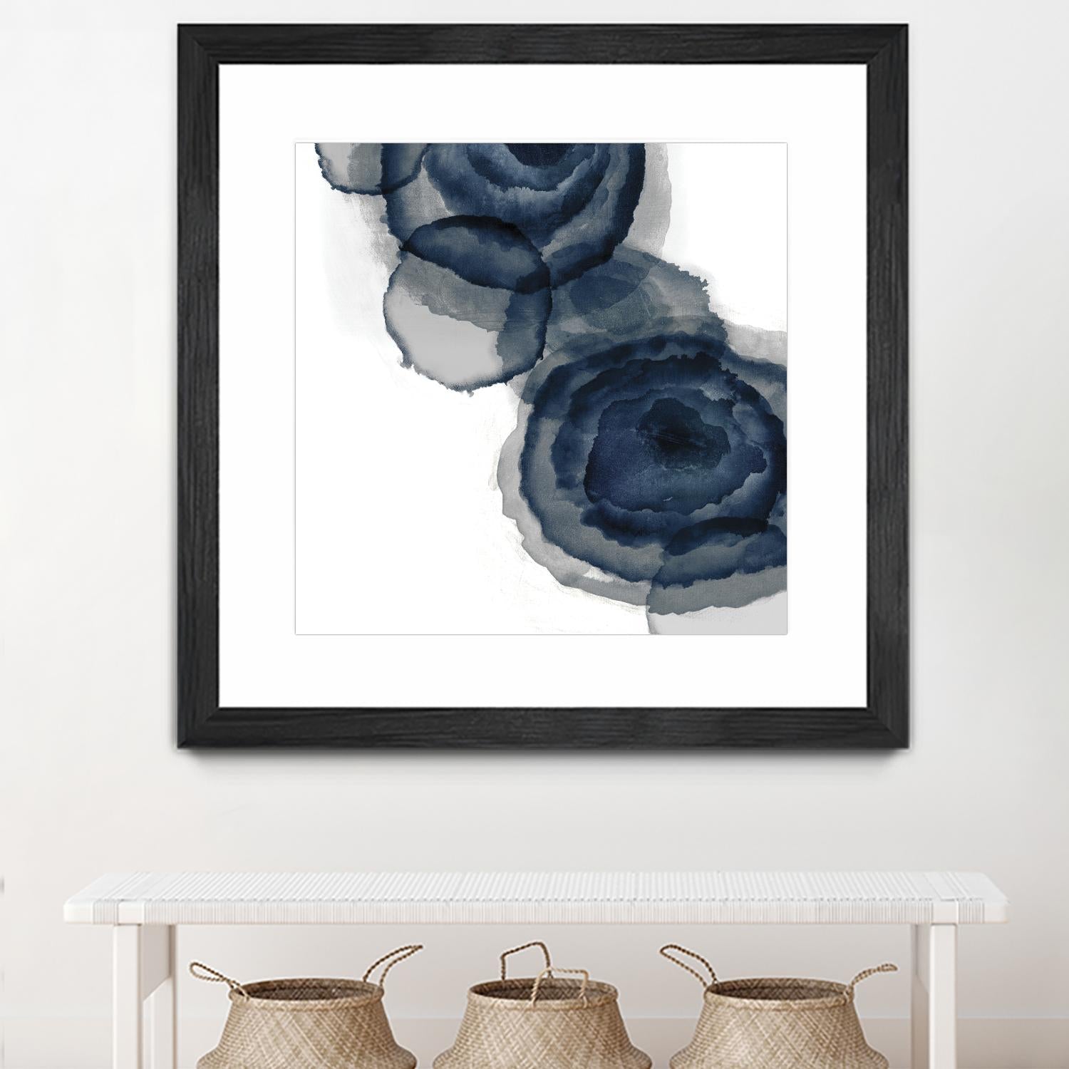Blotted Ink I by Tom Reeves on GIANT ART - blue abstract