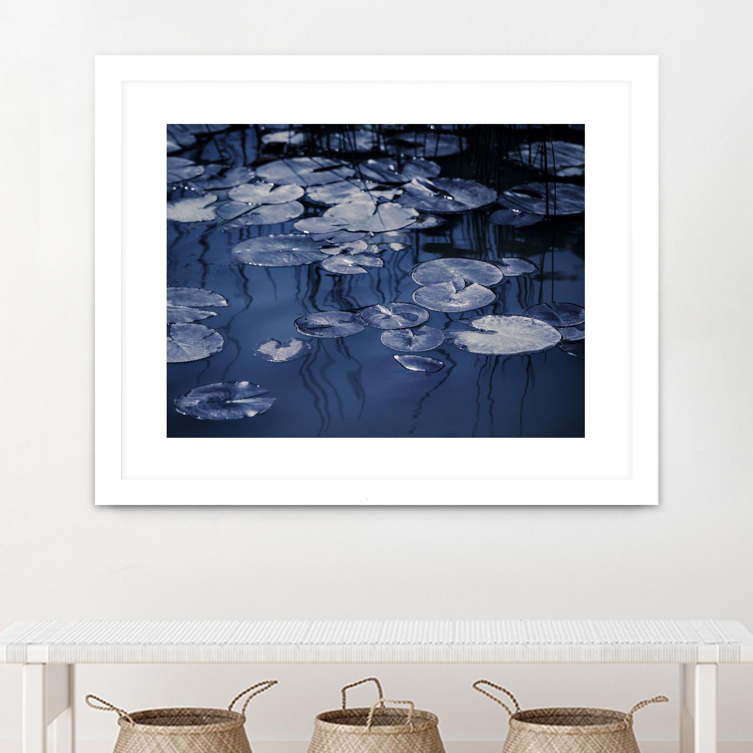 Lili Pond Blue VII by Marc Schacter on GIANT ART - grey photo art