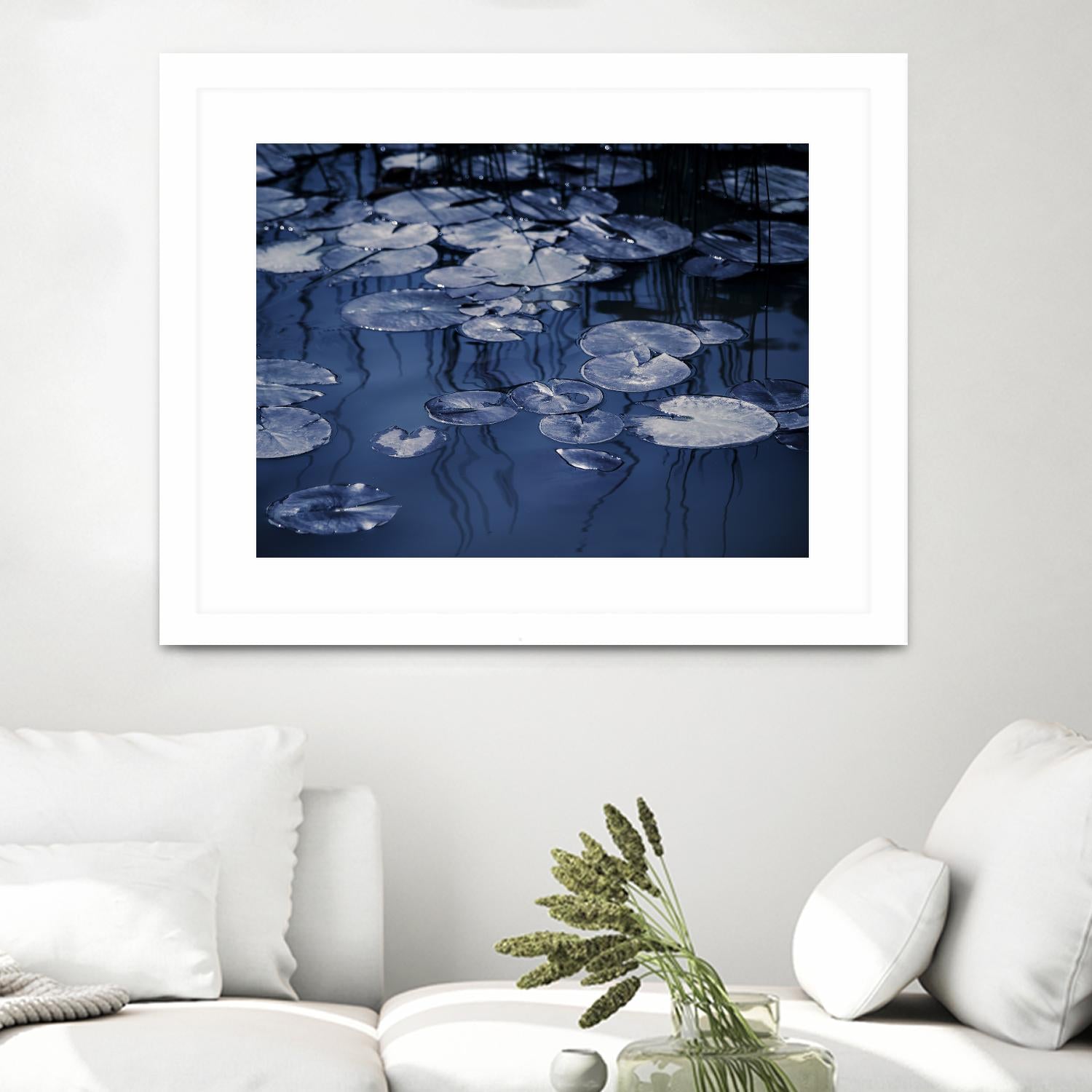 Lili Pond Blue VII by Marc Schacter on GIANT ART - grey photo art