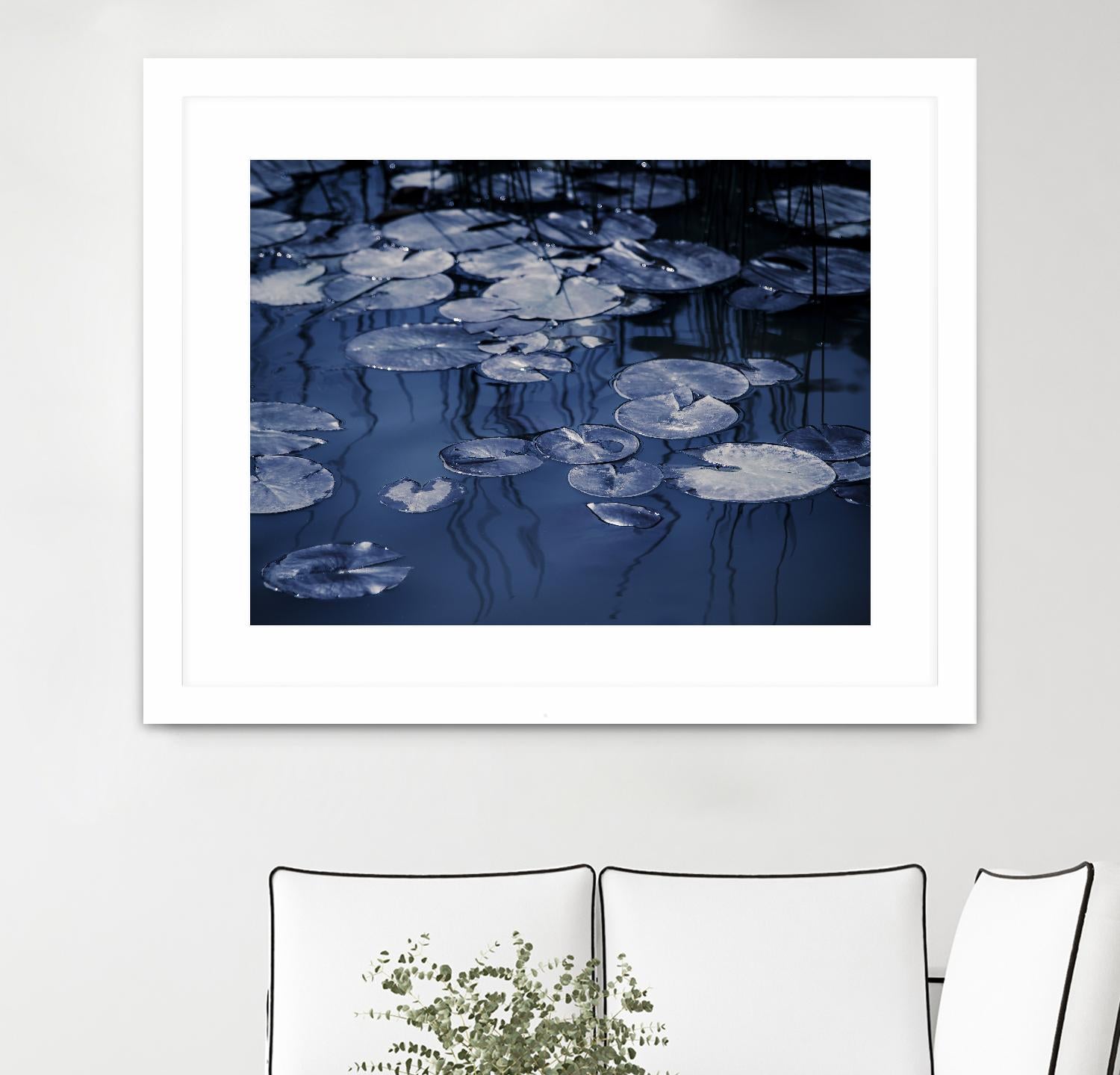 Lili Pond Blue VII by Marc Schacter on GIANT ART - grey photo art
