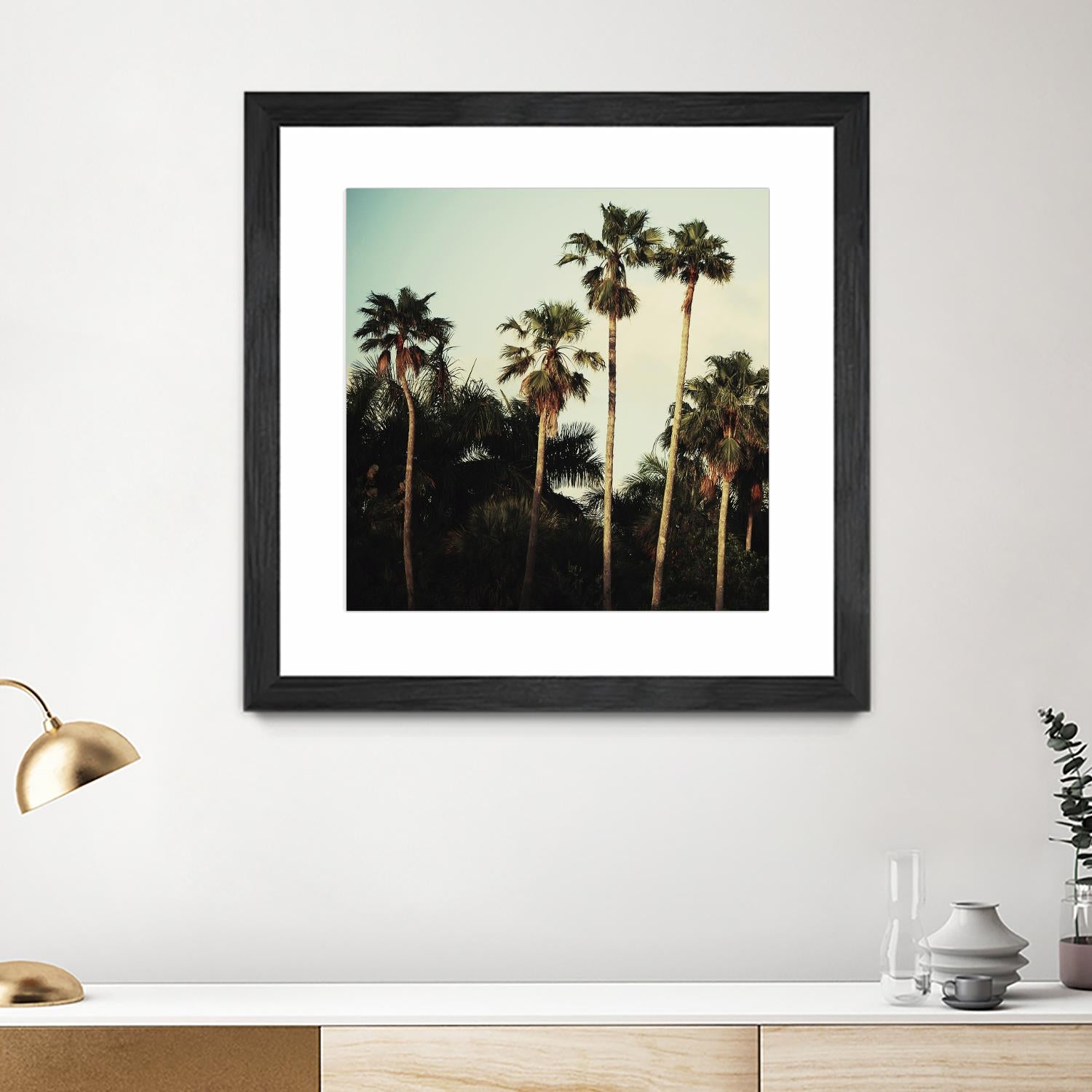Beverly Hills I by Chelsea Victoria on GIANT ART - green botanical palm tree