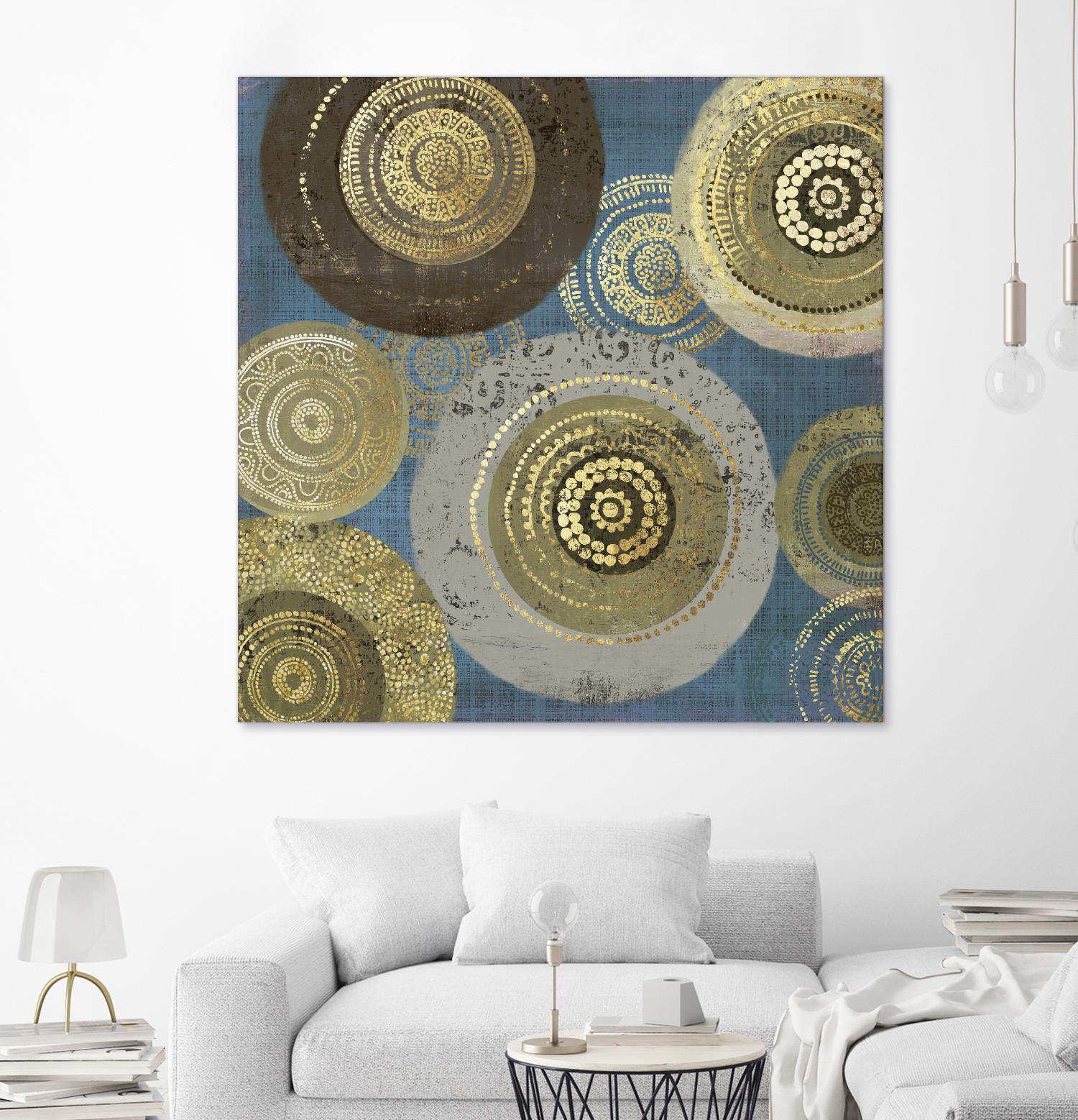 Aboriginal Dot II by Aimee Wilson on GIANT ART - gold abstract