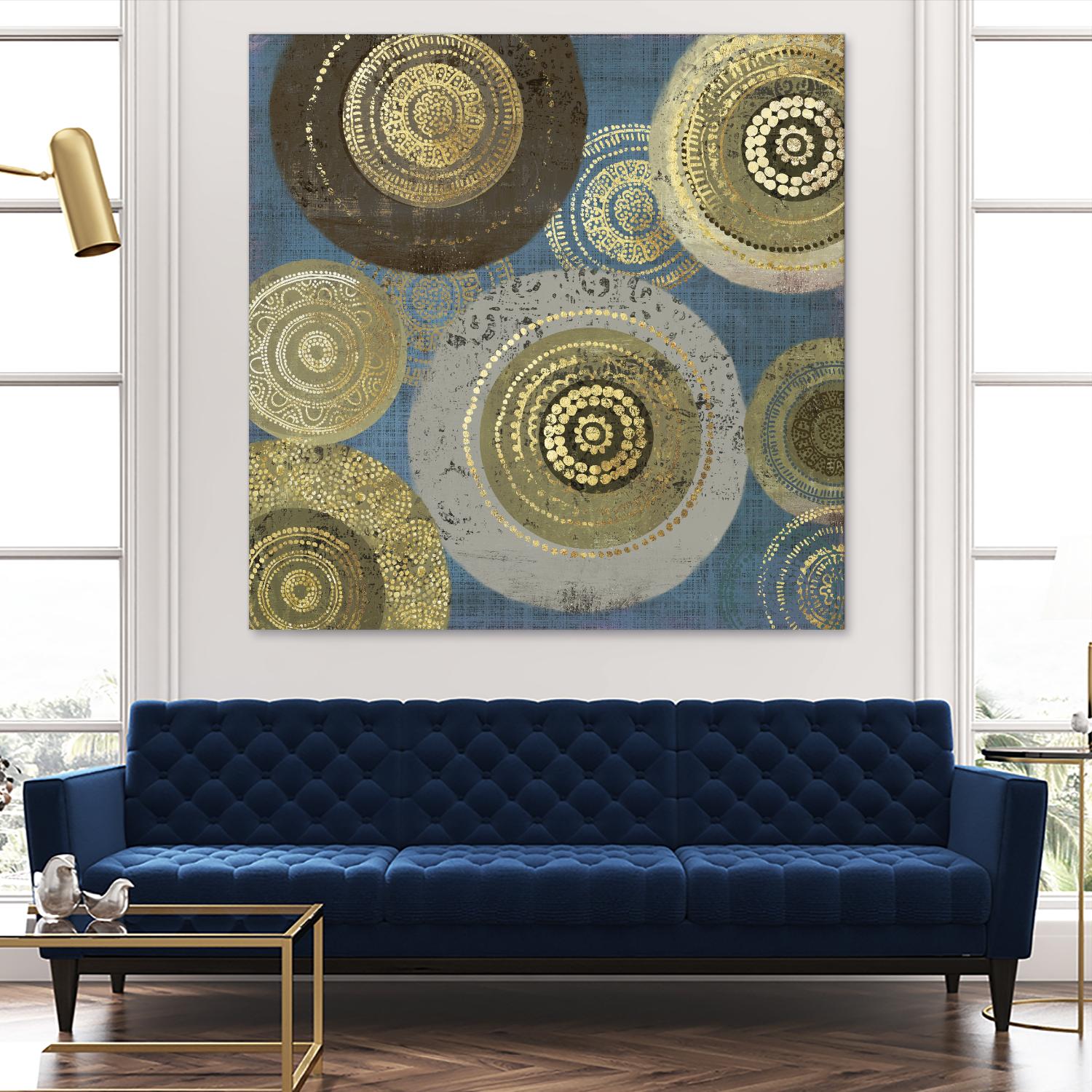 Aboriginal Dot II by Aimee Wilson on GIANT ART - gold abstract