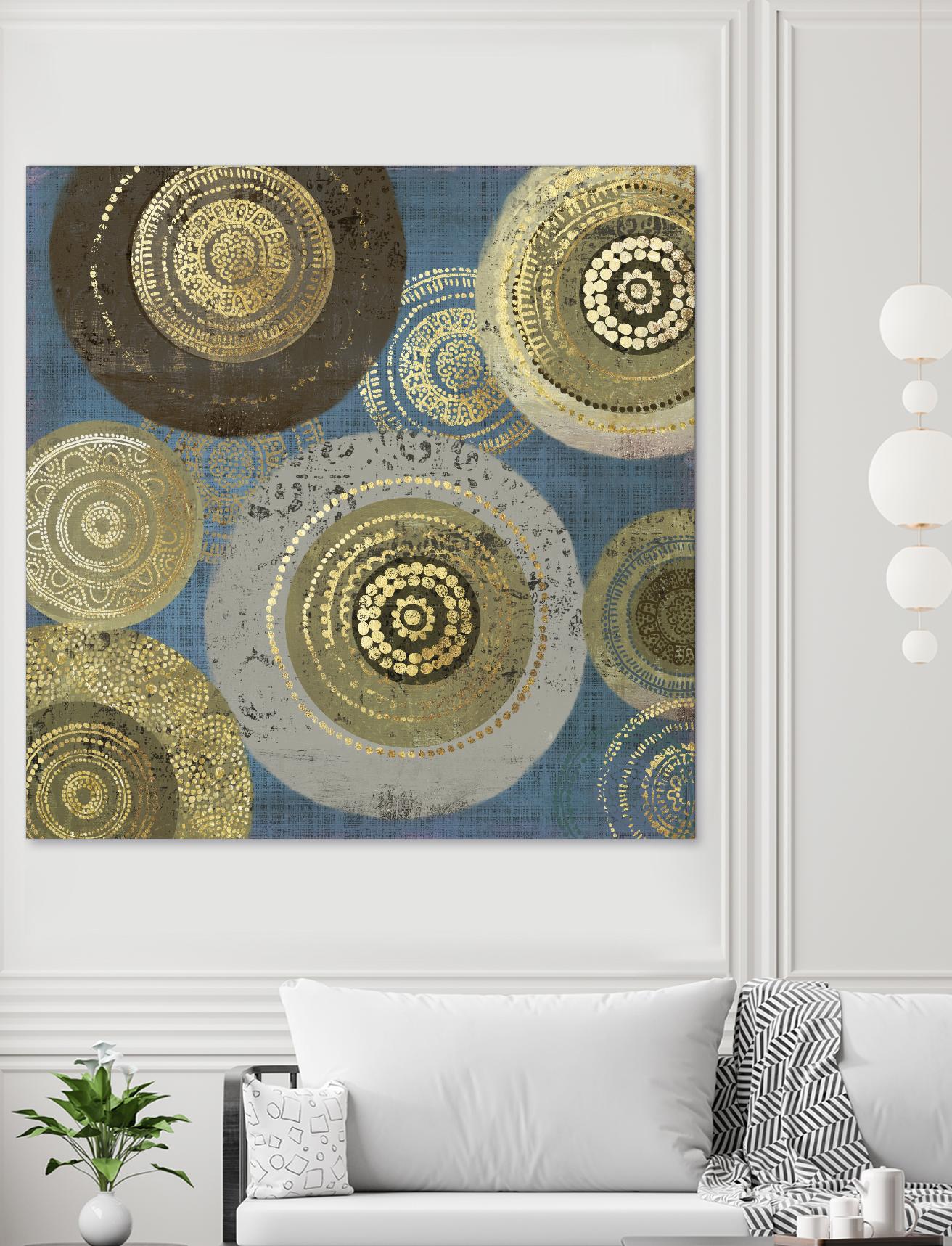 Aboriginal Dot II by Aimee Wilson on GIANT ART - gold abstract