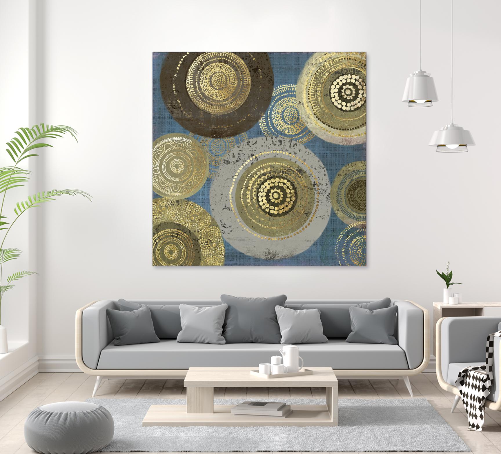 Aboriginal Dot II by Aimee Wilson on GIANT ART - gold abstract