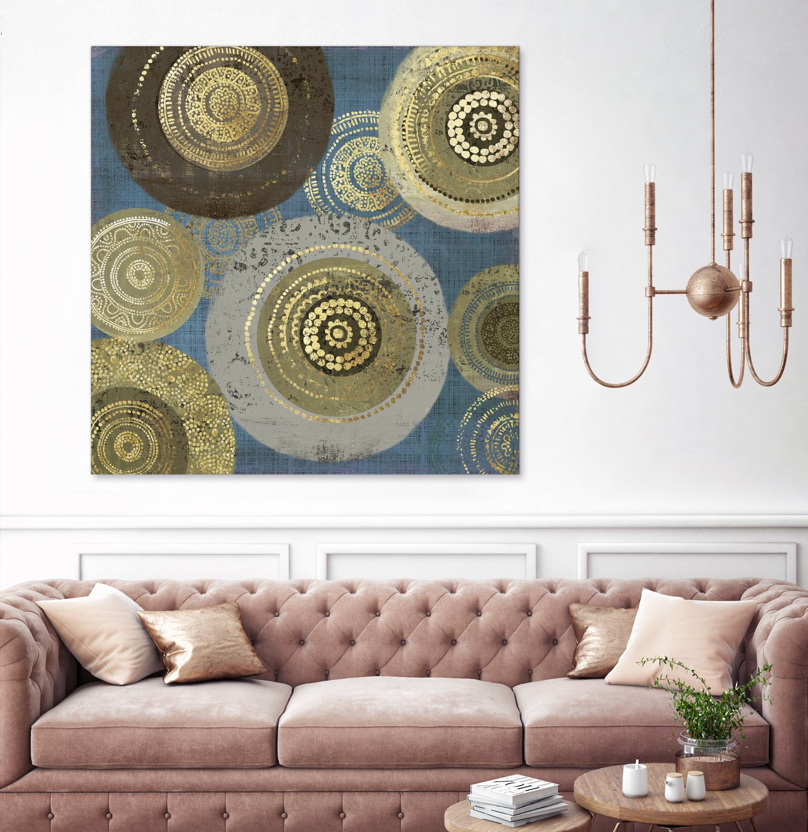 Aboriginal Dot II by Aimee Wilson on GIANT ART - gold abstract