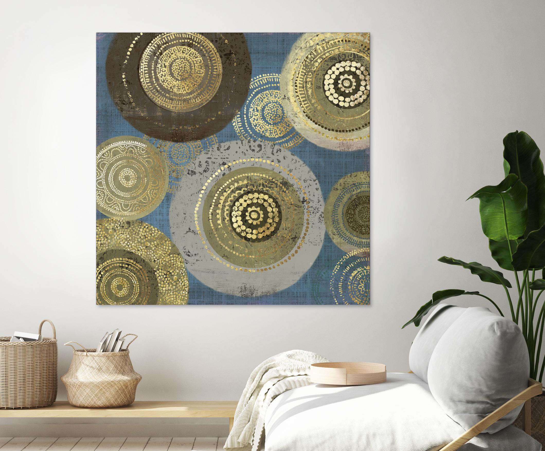 Aboriginal Dot II by Aimee Wilson on GIANT ART - gold abstract