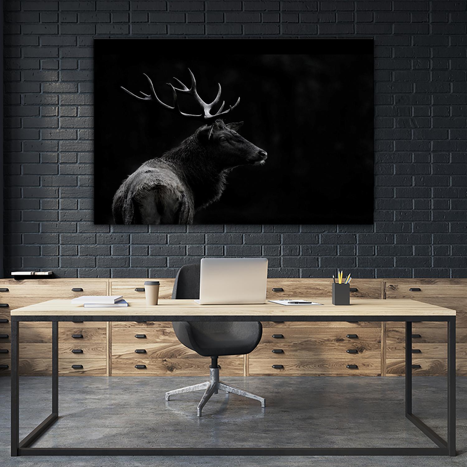 The Deer Soul by PEI 1X on GIANT ART - white black & white deer