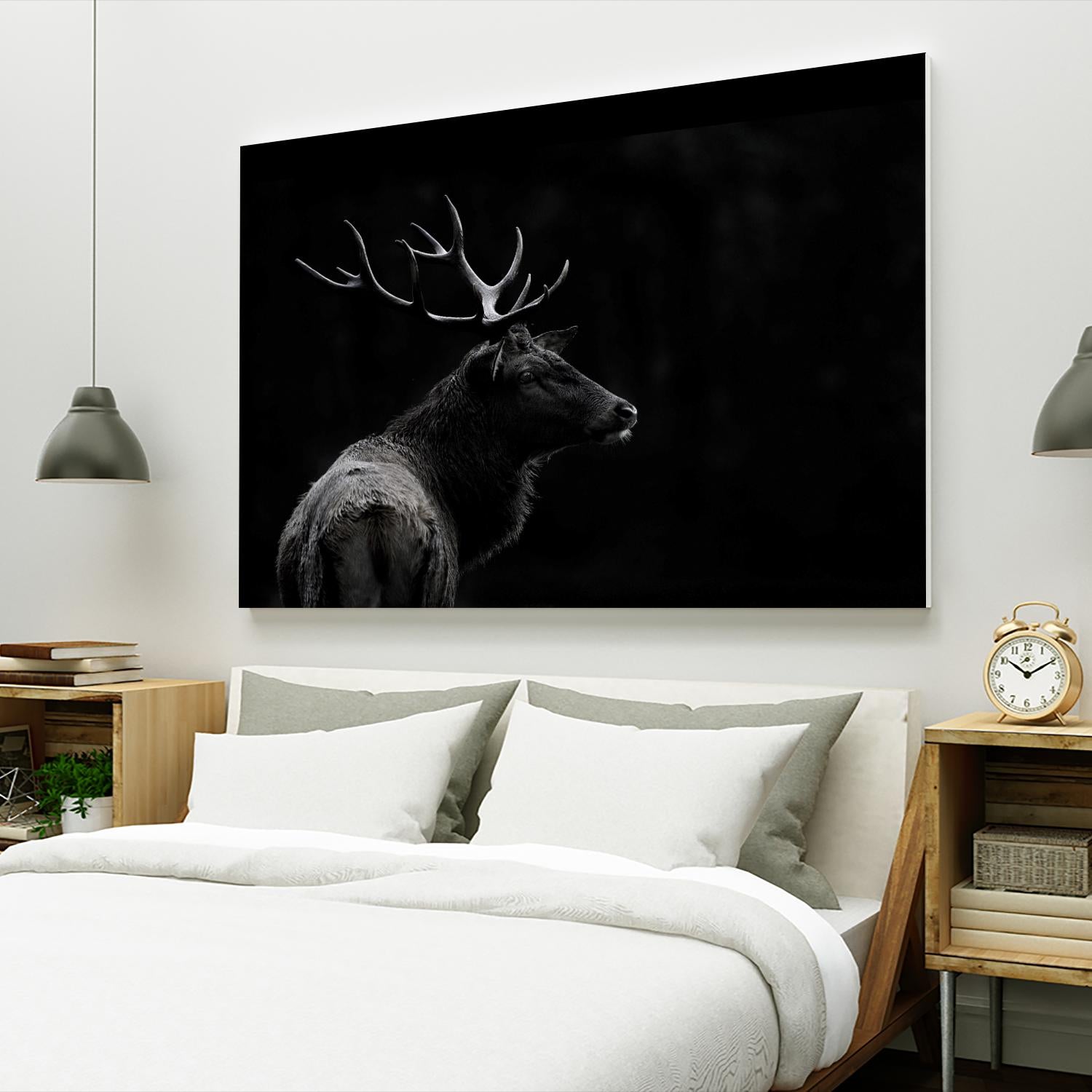 The Deer Soul by PEI 1X on GIANT ART - white black & white deer