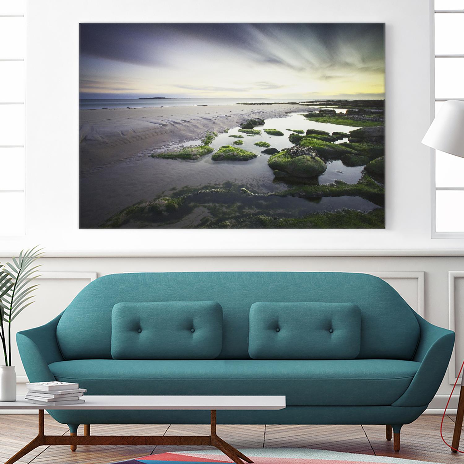 Cooper - Dawn over Seahouses Beach by 1X on GIANT ART - grey photo art