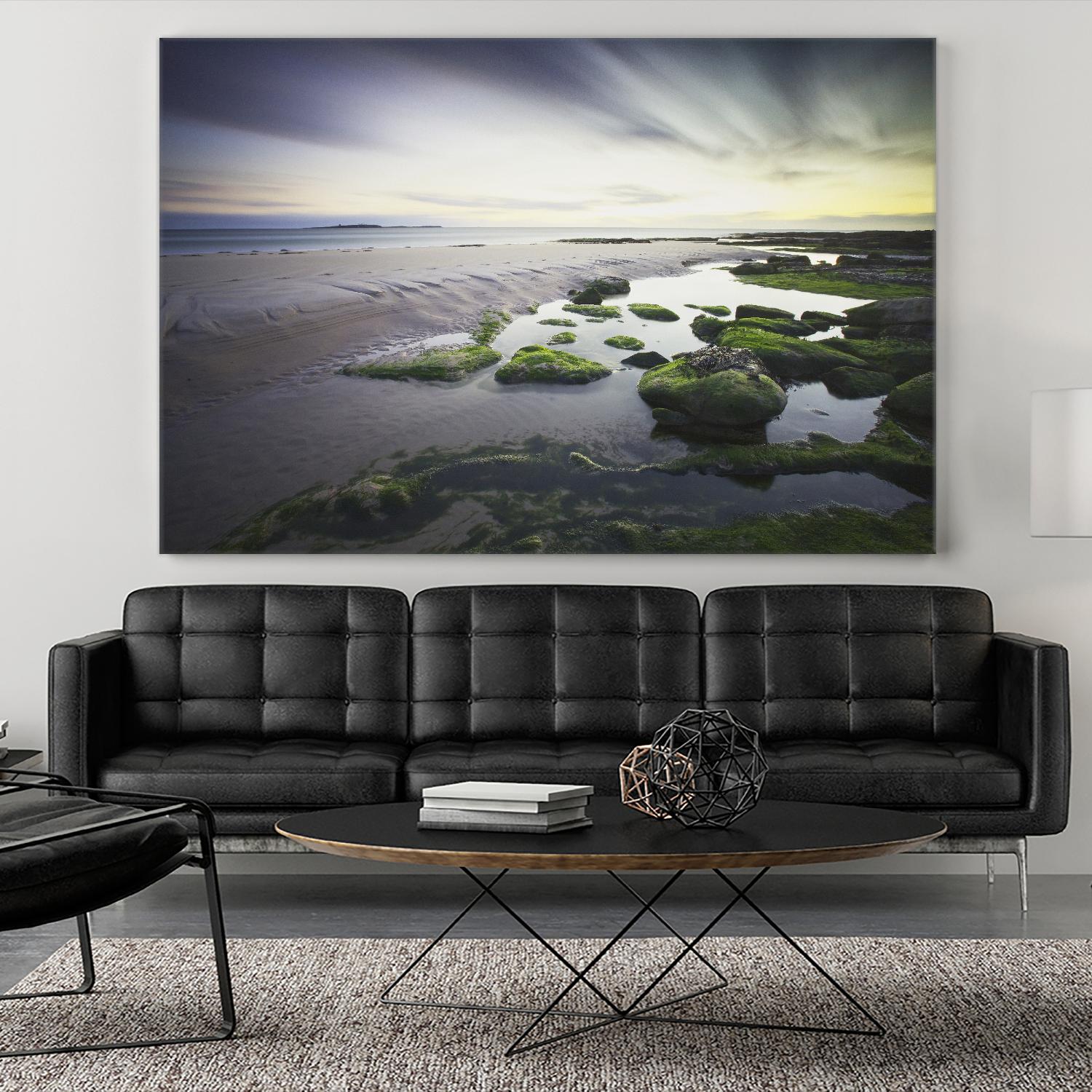 Cooper - Dawn over Seahouses Beach by 1X on GIANT ART - grey photo art