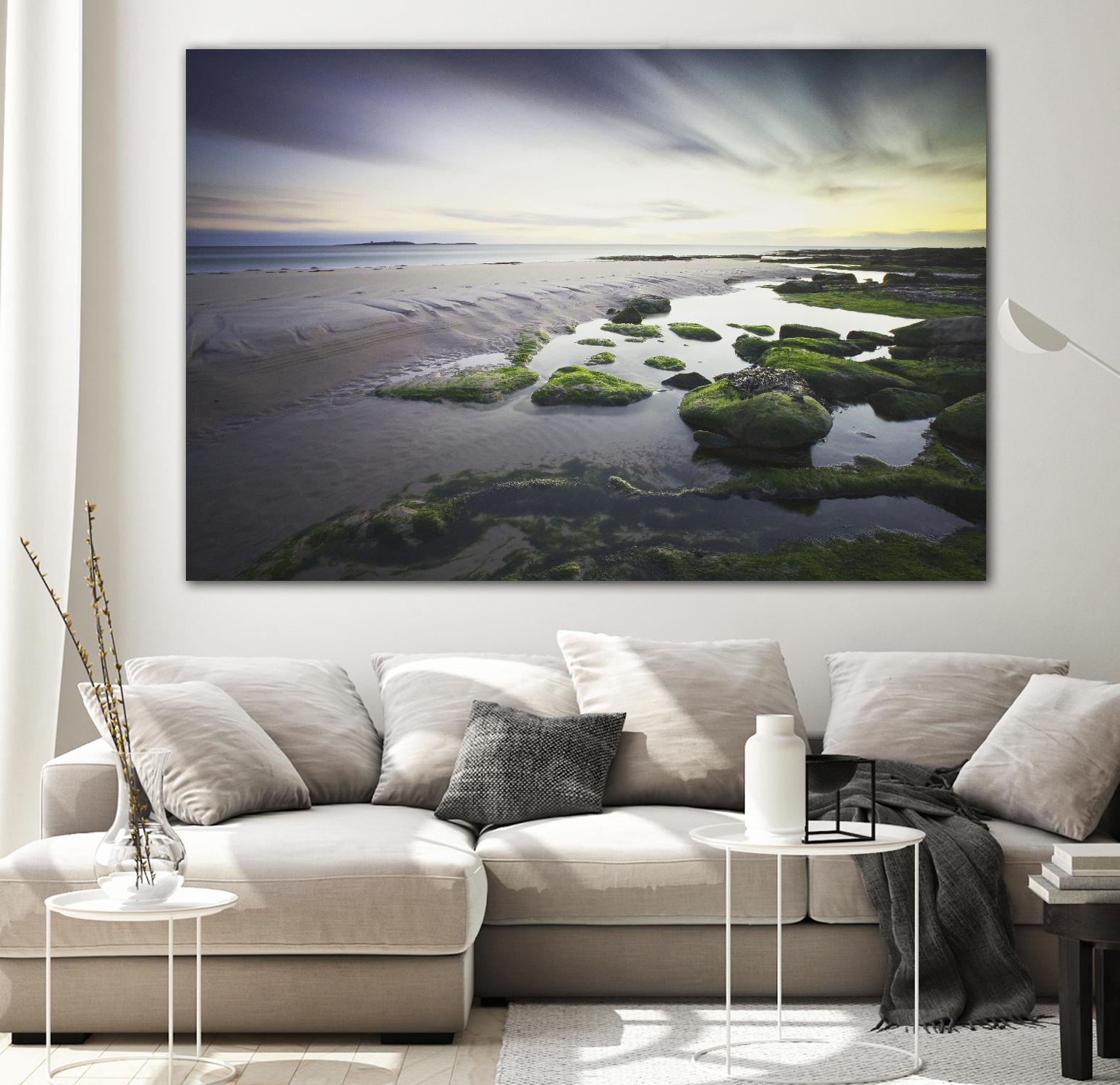 Cooper - Dawn over Seahouses Beach by 1X on GIANT ART - grey photo art