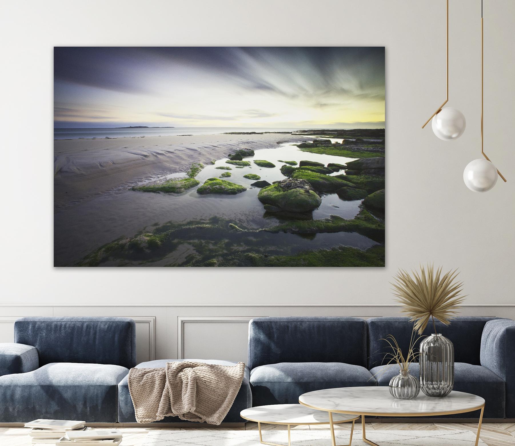 Cooper - Dawn over Seahouses Beach by 1X on GIANT ART - grey photo art