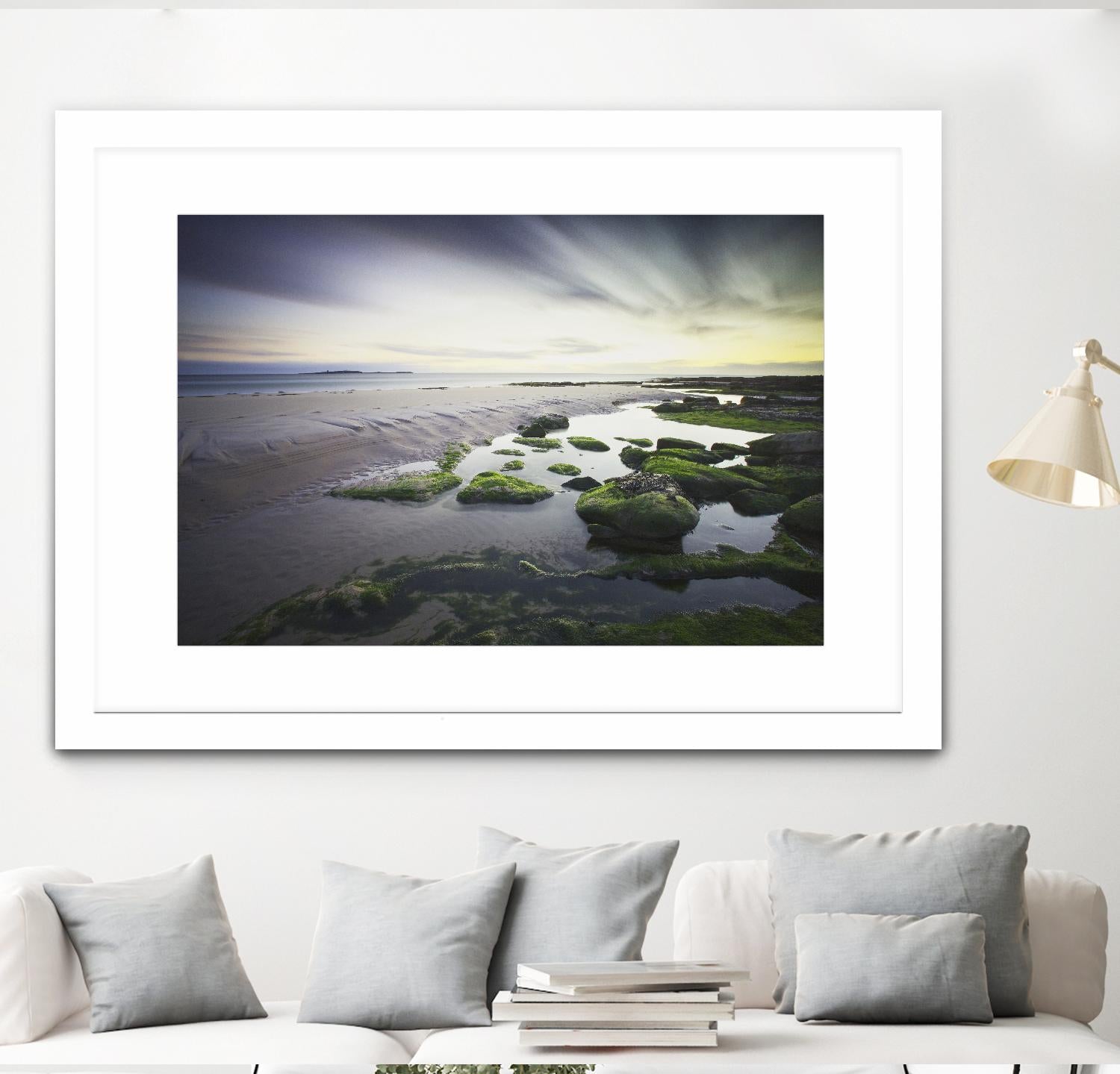 Cooper - Dawn over Seahouses Beach by 1X on GIANT ART - grey photo art