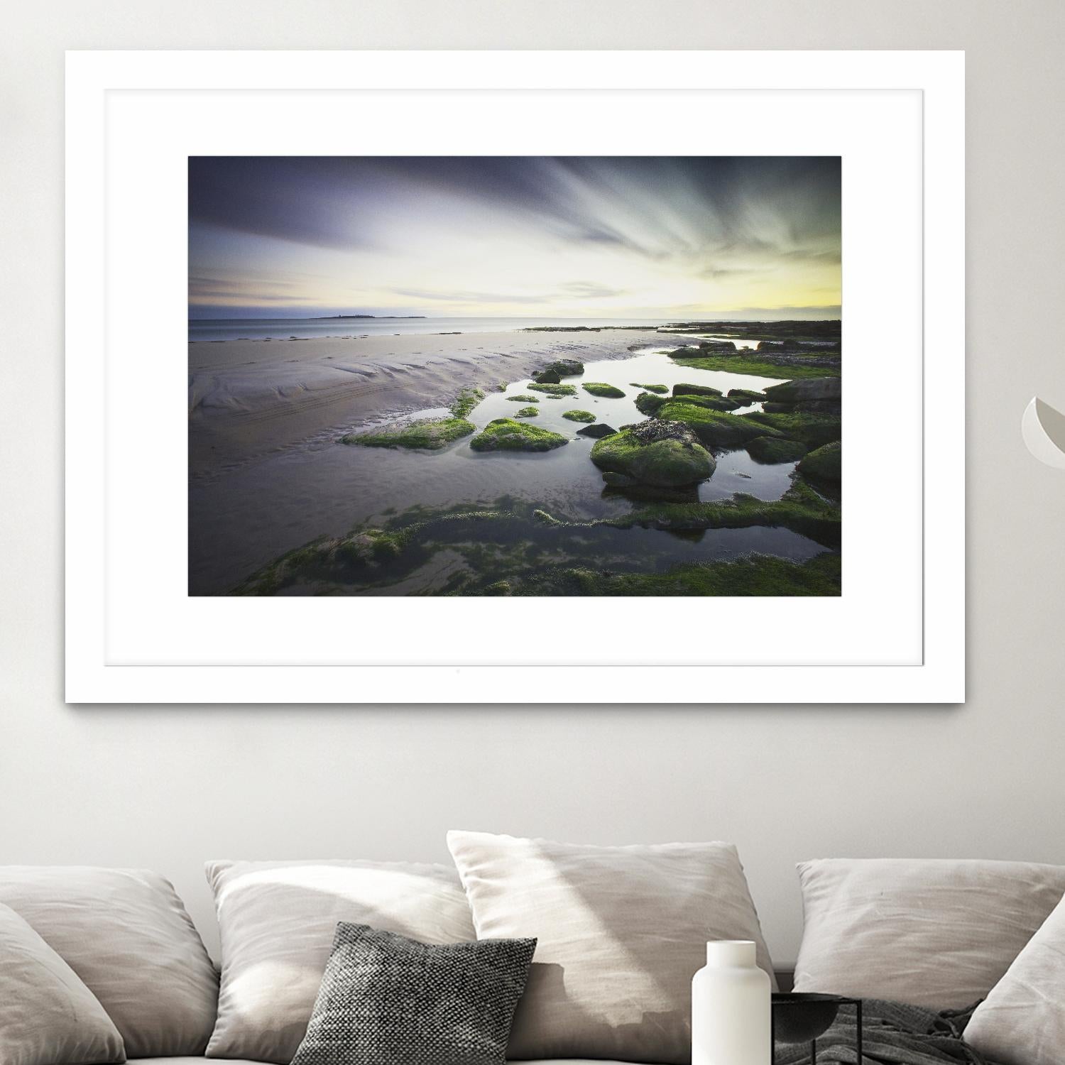 Cooper - Dawn over Seahouses Beach by 1X on GIANT ART - grey photo art