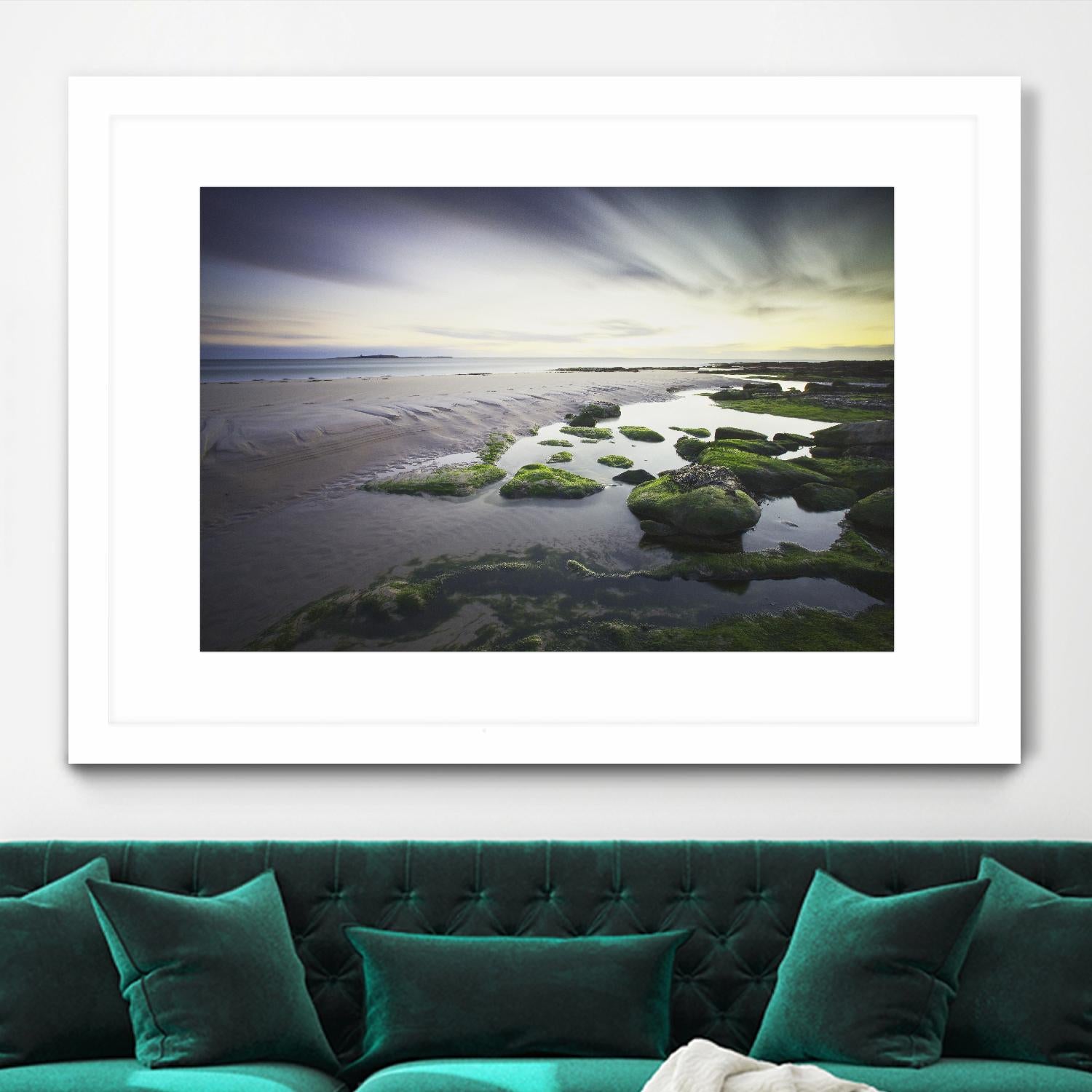 Cooper - Dawn over Seahouses Beach by 1X on GIANT ART - grey photo art