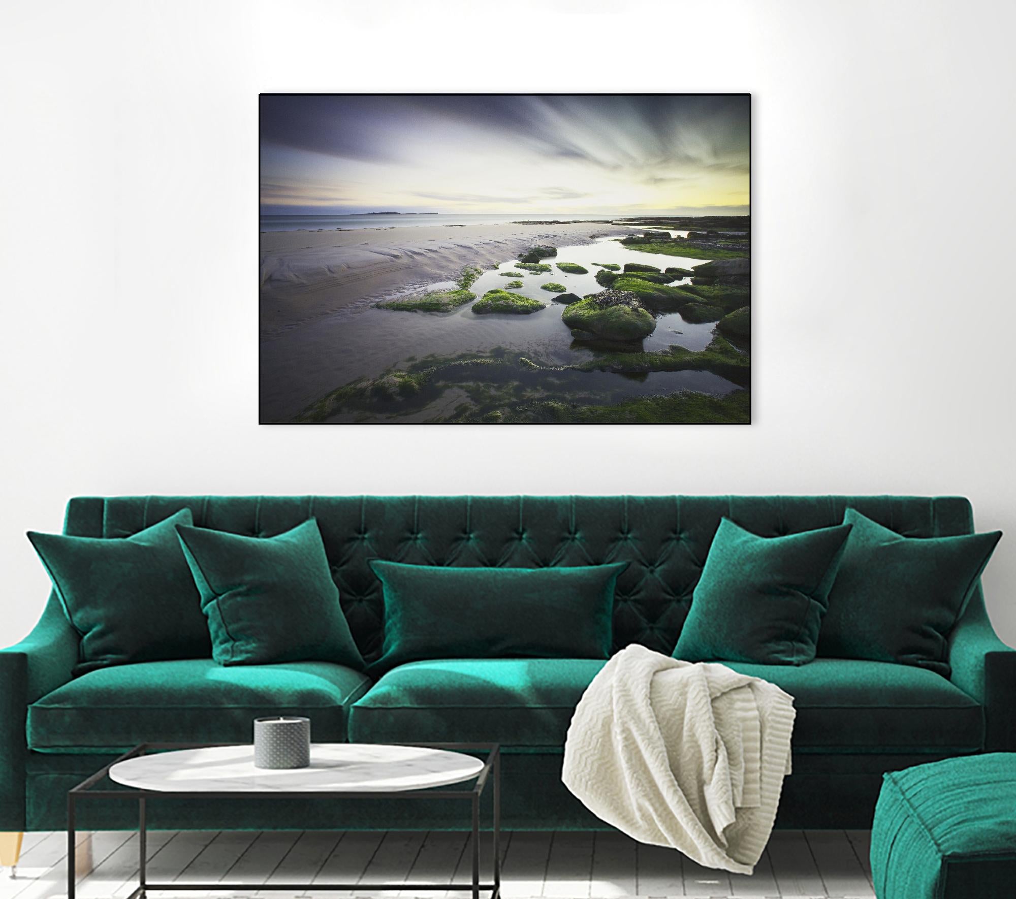 Cooper - Dawn over Seahouses Beach by 1X on GIANT ART - grey photo art