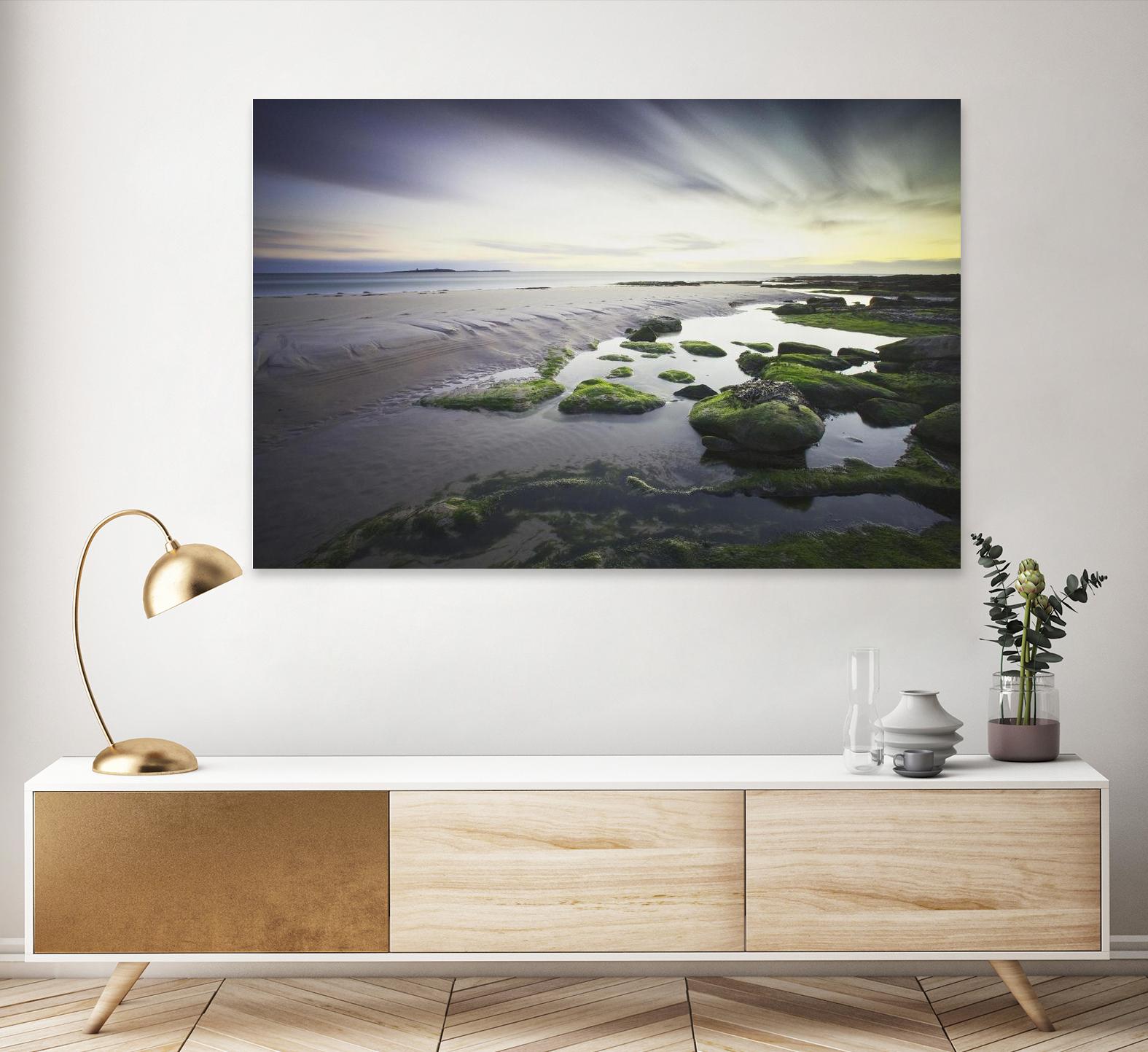 Cooper - Dawn over Seahouses Beach by 1X on GIANT ART - grey photo art