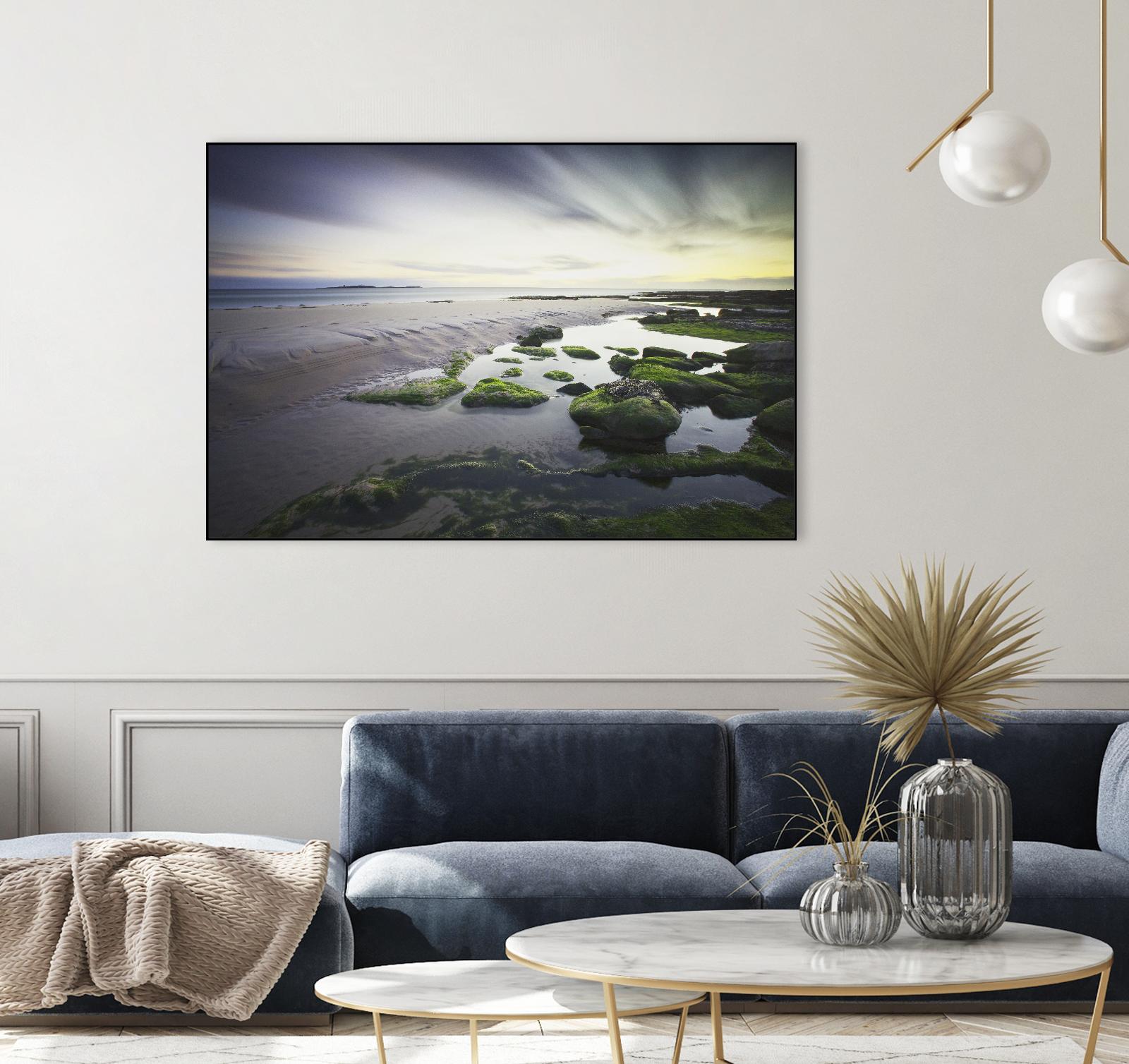 Cooper - Dawn over Seahouses Beach by 1X on GIANT ART - grey photo art