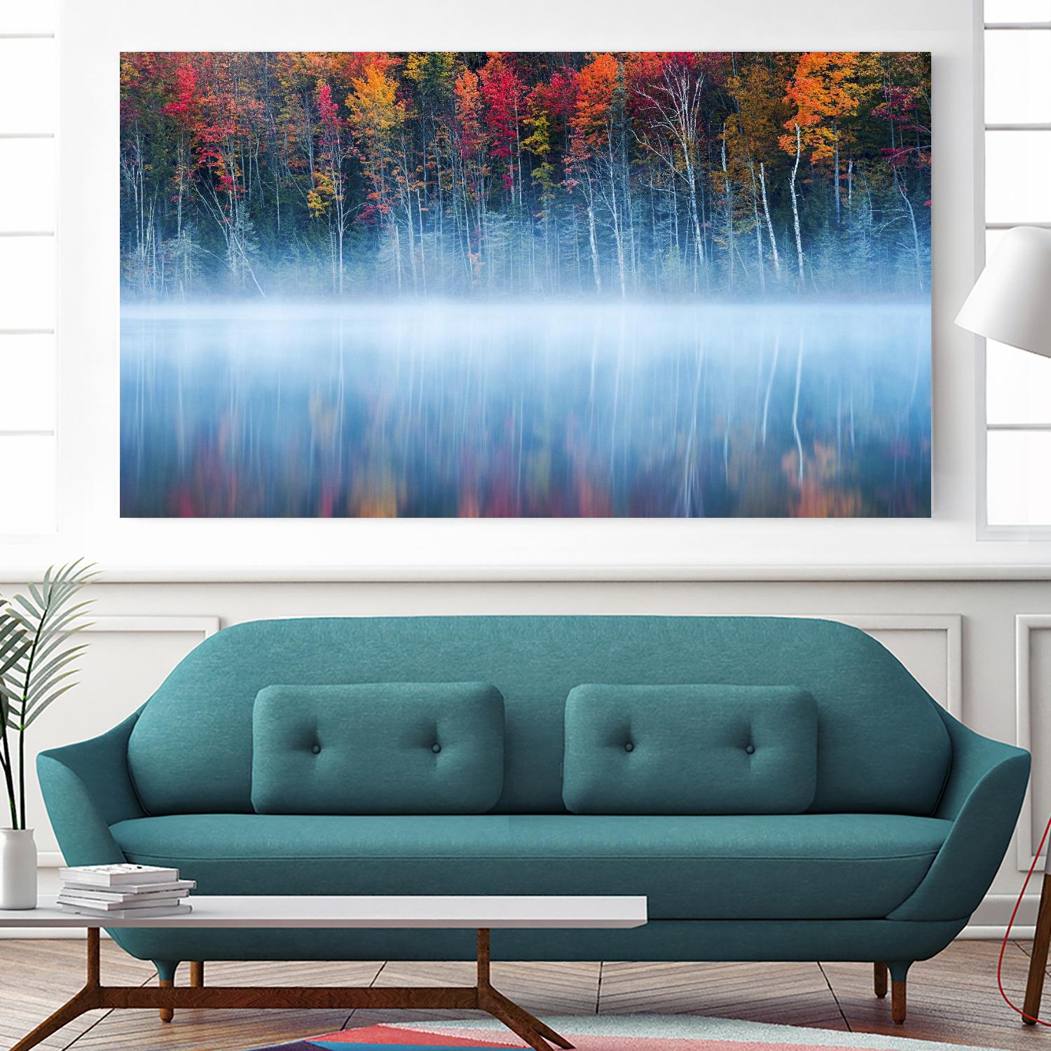 Fan - Morning Reflection by 1X on GIANT ART - blue photo art