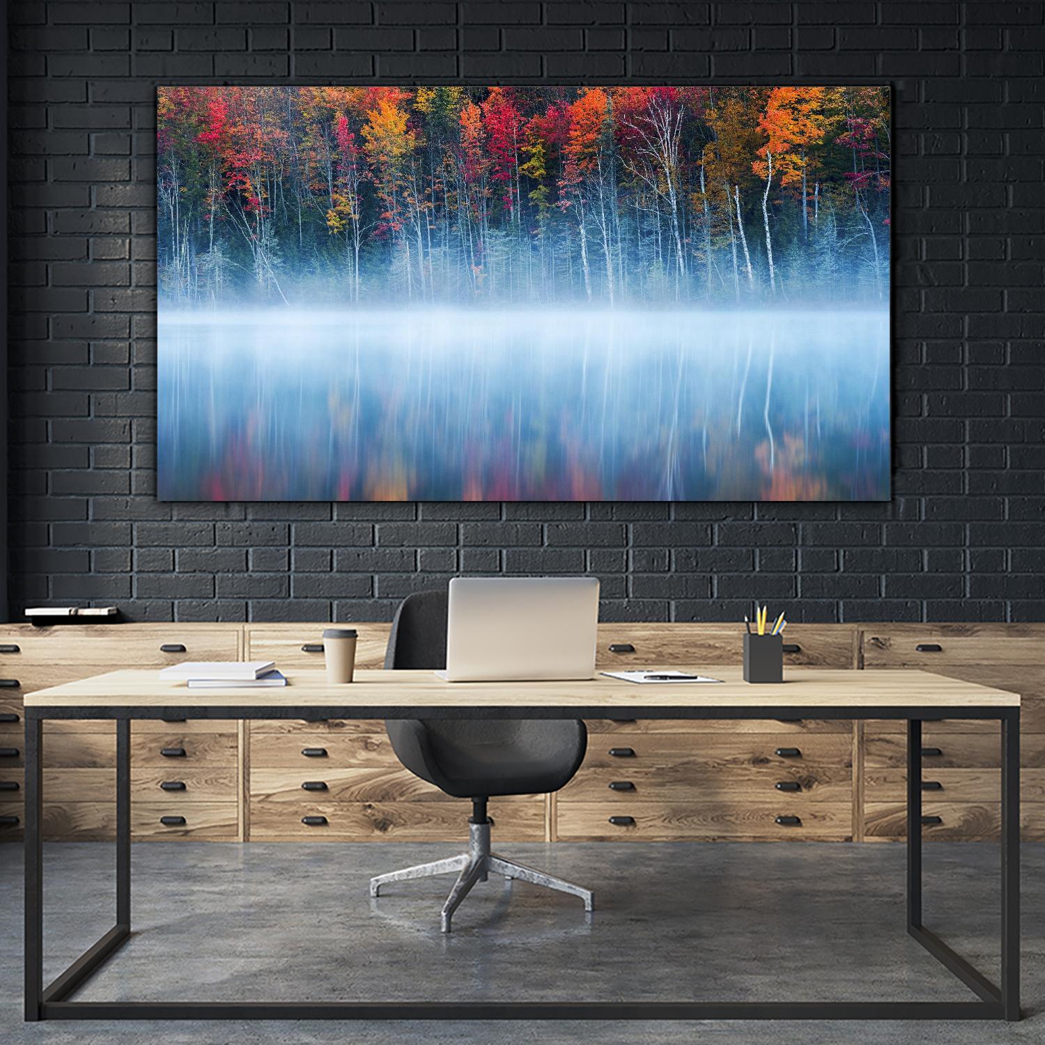 Fan - Morning Reflection by 1X on GIANT ART - blue photo art