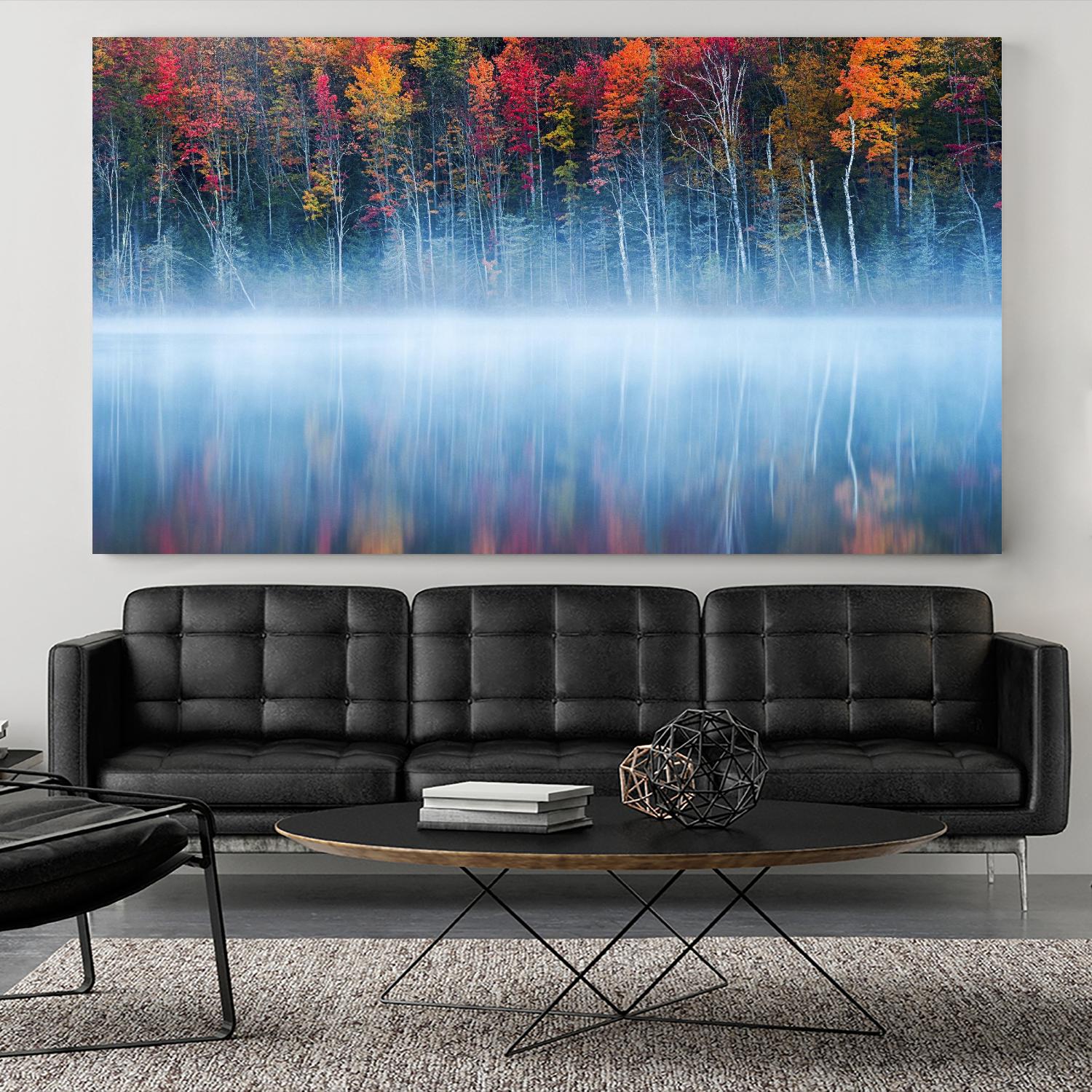 Fan - Morning Reflection by 1X on GIANT ART - blue photo art