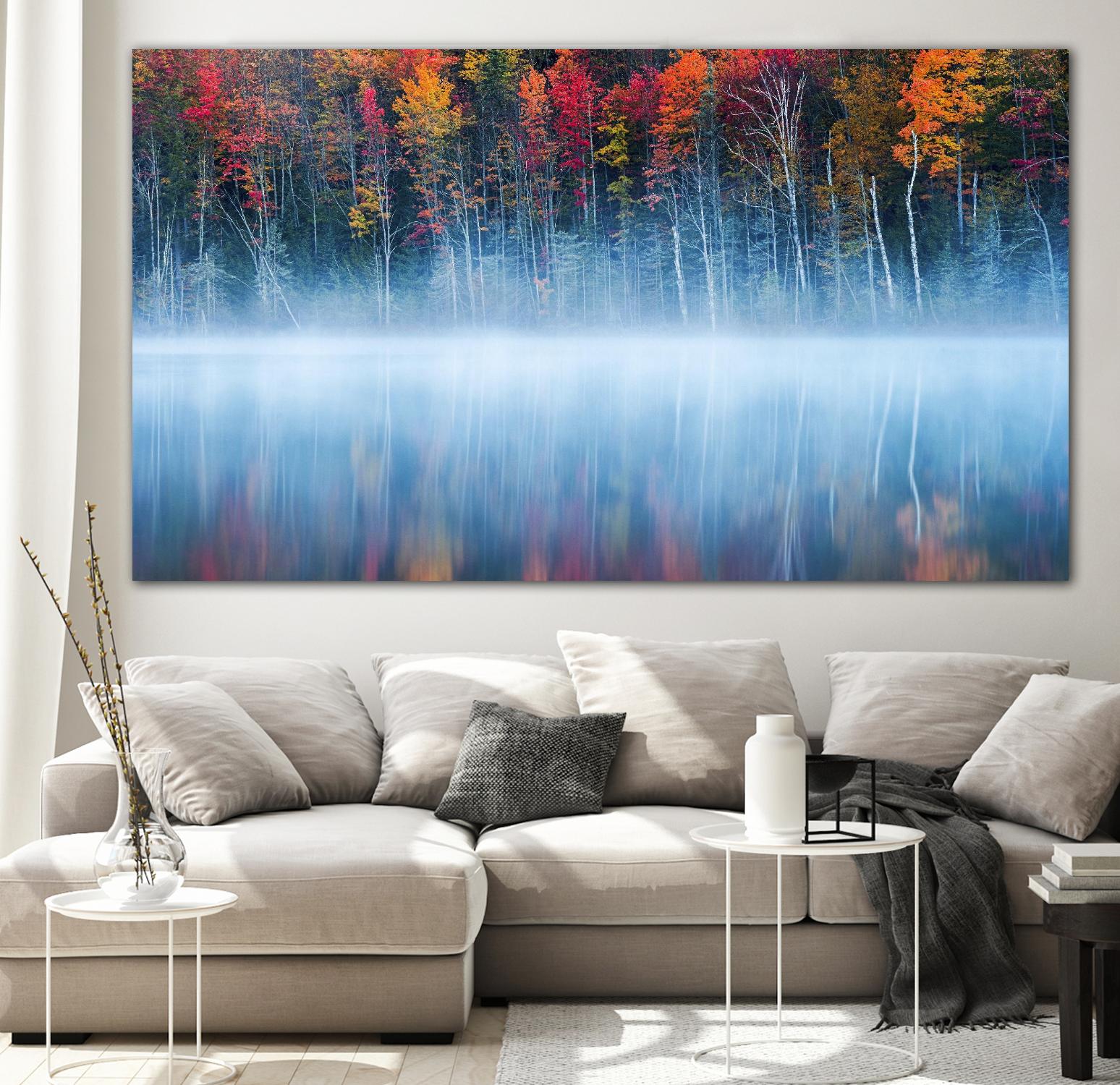 Fan - Morning Reflection by 1X on GIANT ART - blue photo art