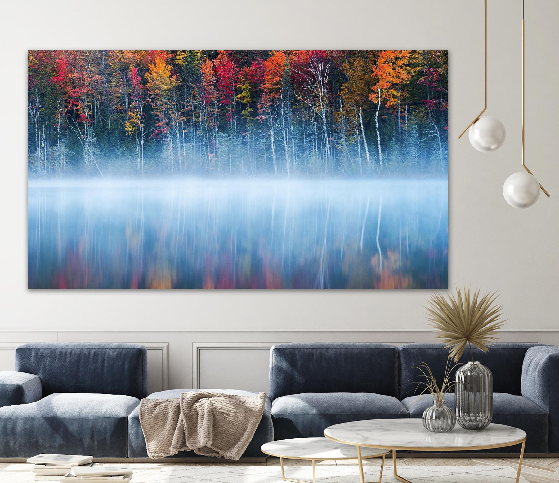 Fan - Morning Reflection by 1X on GIANT ART - blue photo art