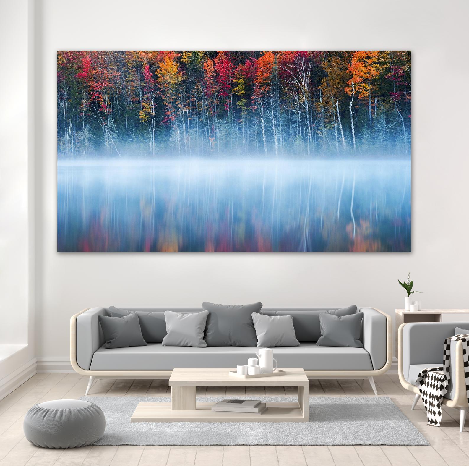 Fan - Morning Reflection by 1X on GIANT ART - blue photo art