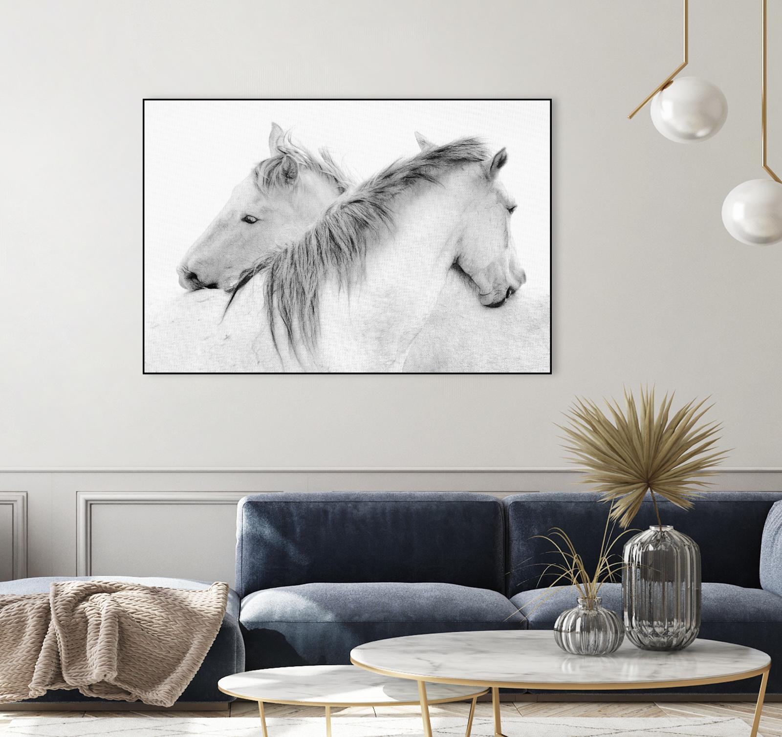 Stas - Horses by 1X on GIANT ART - white photo art