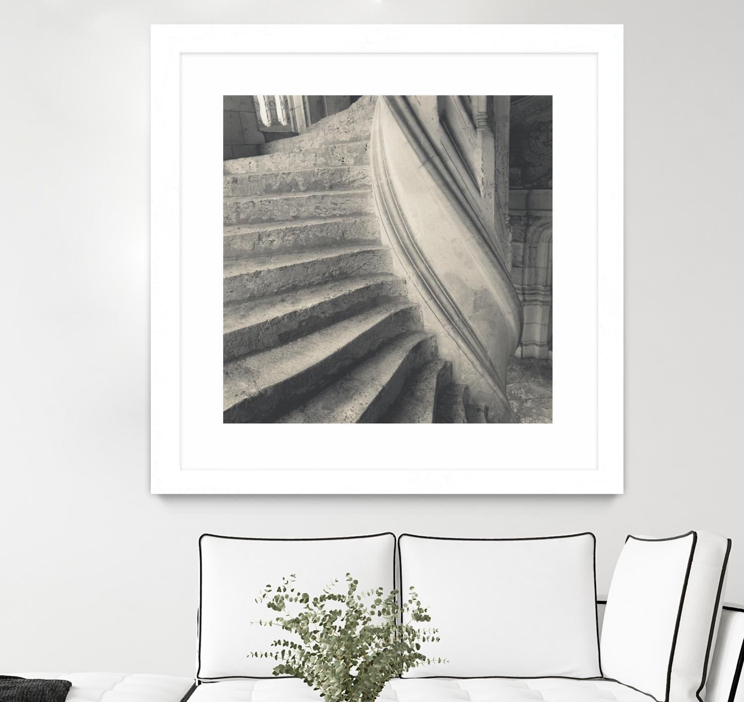 Descending I by YK Studios 1X on GIANT ART - gray architectural stair