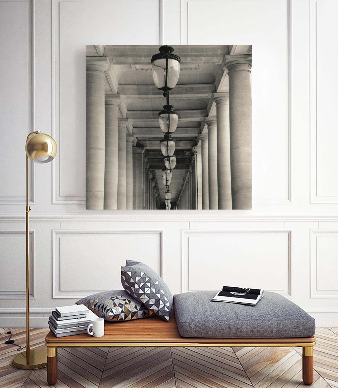 Corridor I by YK Studio on GIANT ART - black architectural perspective