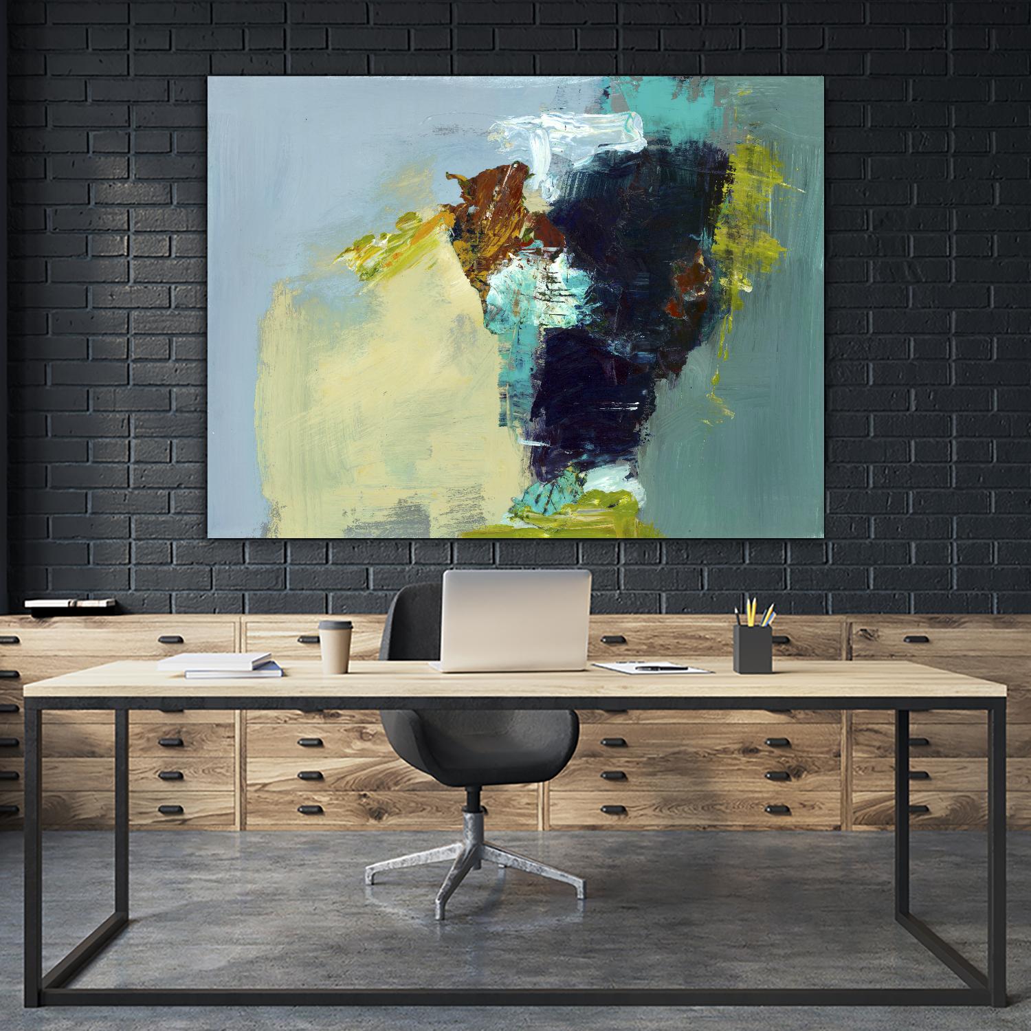 Absence by Fiona Hoop on GIANT ART - yellow abstract